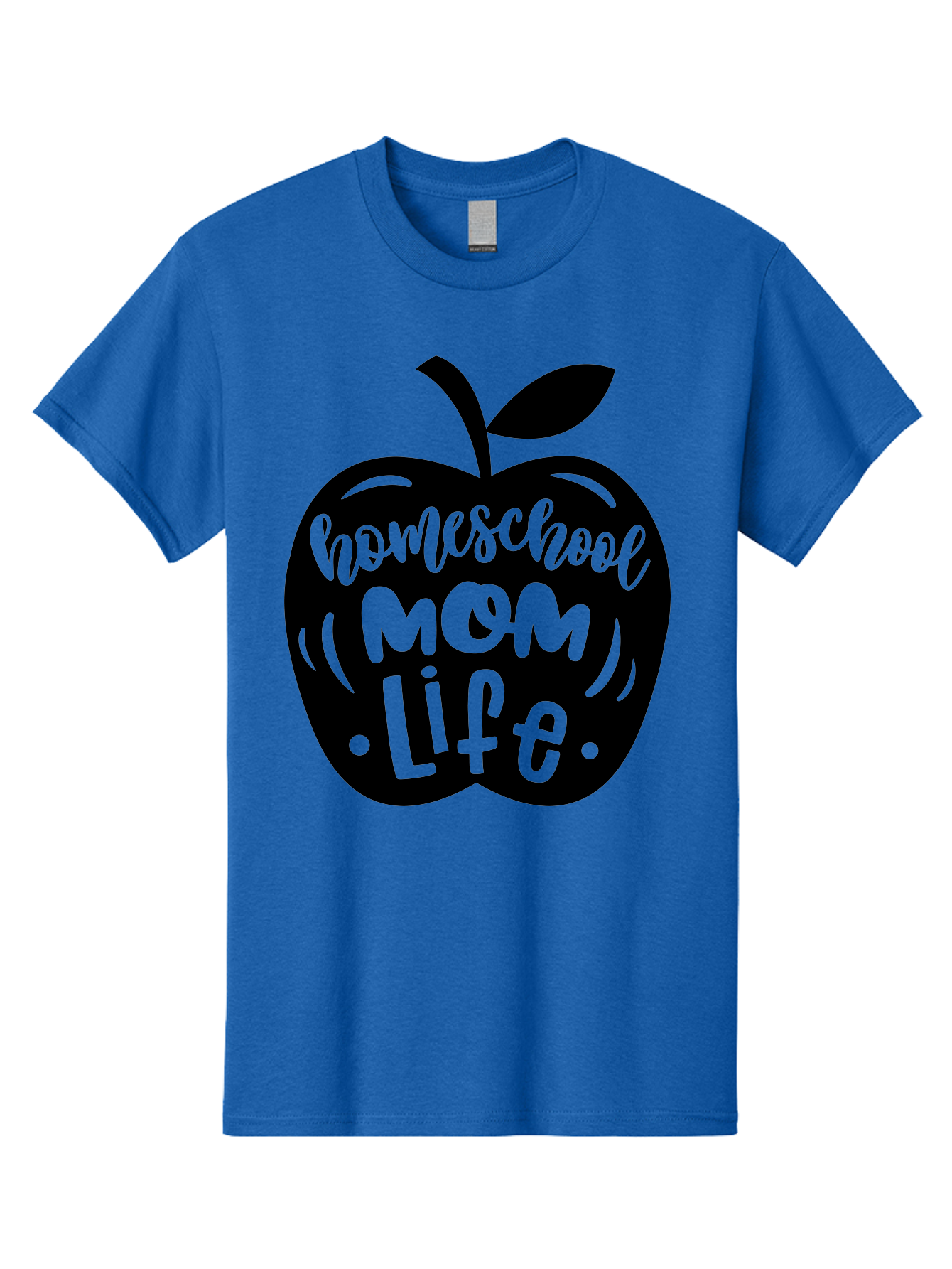 Homeschool-Mom-Life Men'S Graphic Tee, 100% Cotton, Comfortable Casual Summer Wear, Machine Washable, Homeschool Mom Life, Apple Graphic, Mom Life, Homeschooling, Education, Parenting, Motherhood, Apple Illustration, Custom Graphics Aab375