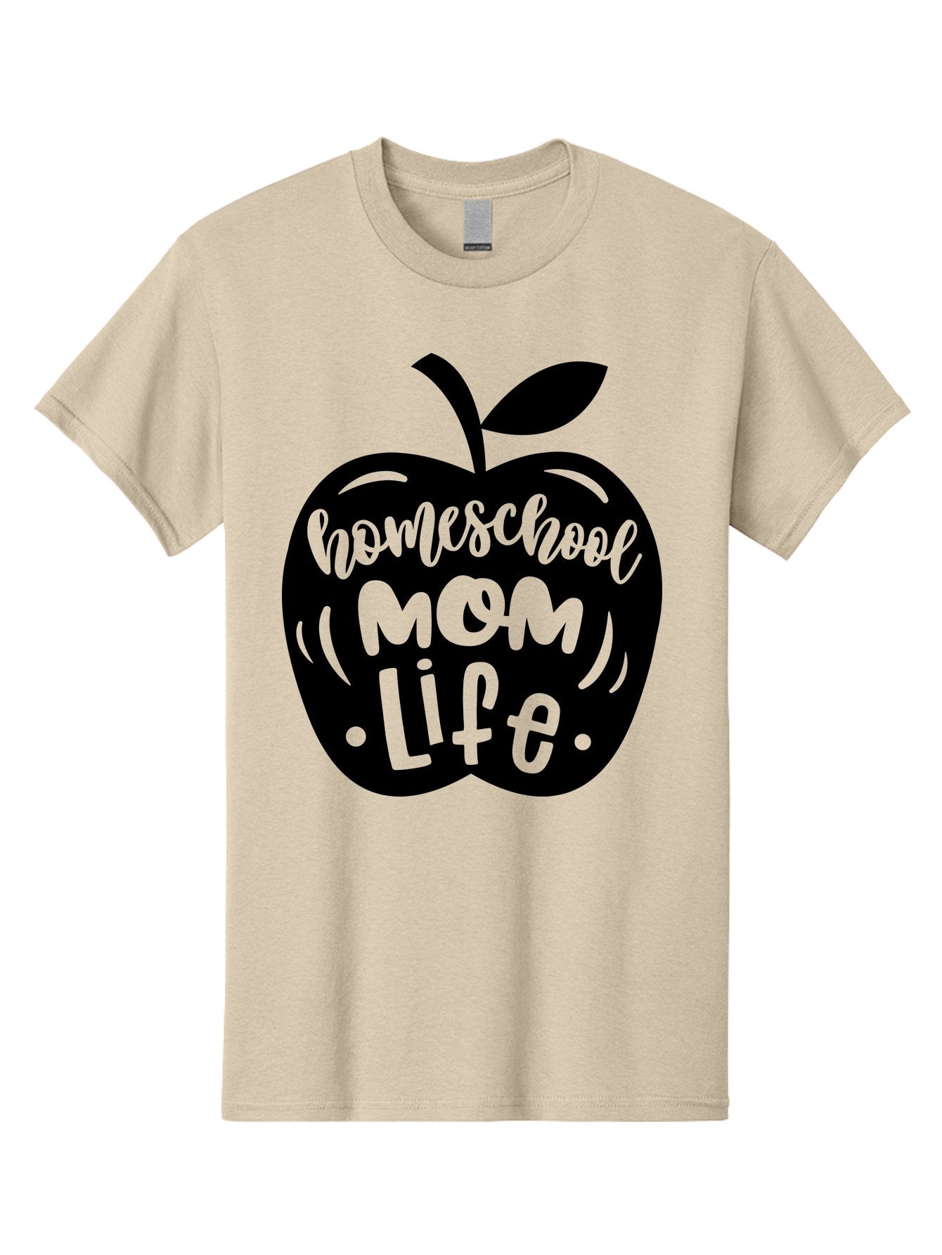 Homeschool-Mom-Life Men'S Graphic Tee, 100% Cotton, Comfortable Casual Summer Wear, Machine Washable, Homeschool Mom Life, Apple Graphic, Mom Life, Homeschooling, Education, Parenting, Motherhood, Apple Illustration, Custom Graphics Aab375