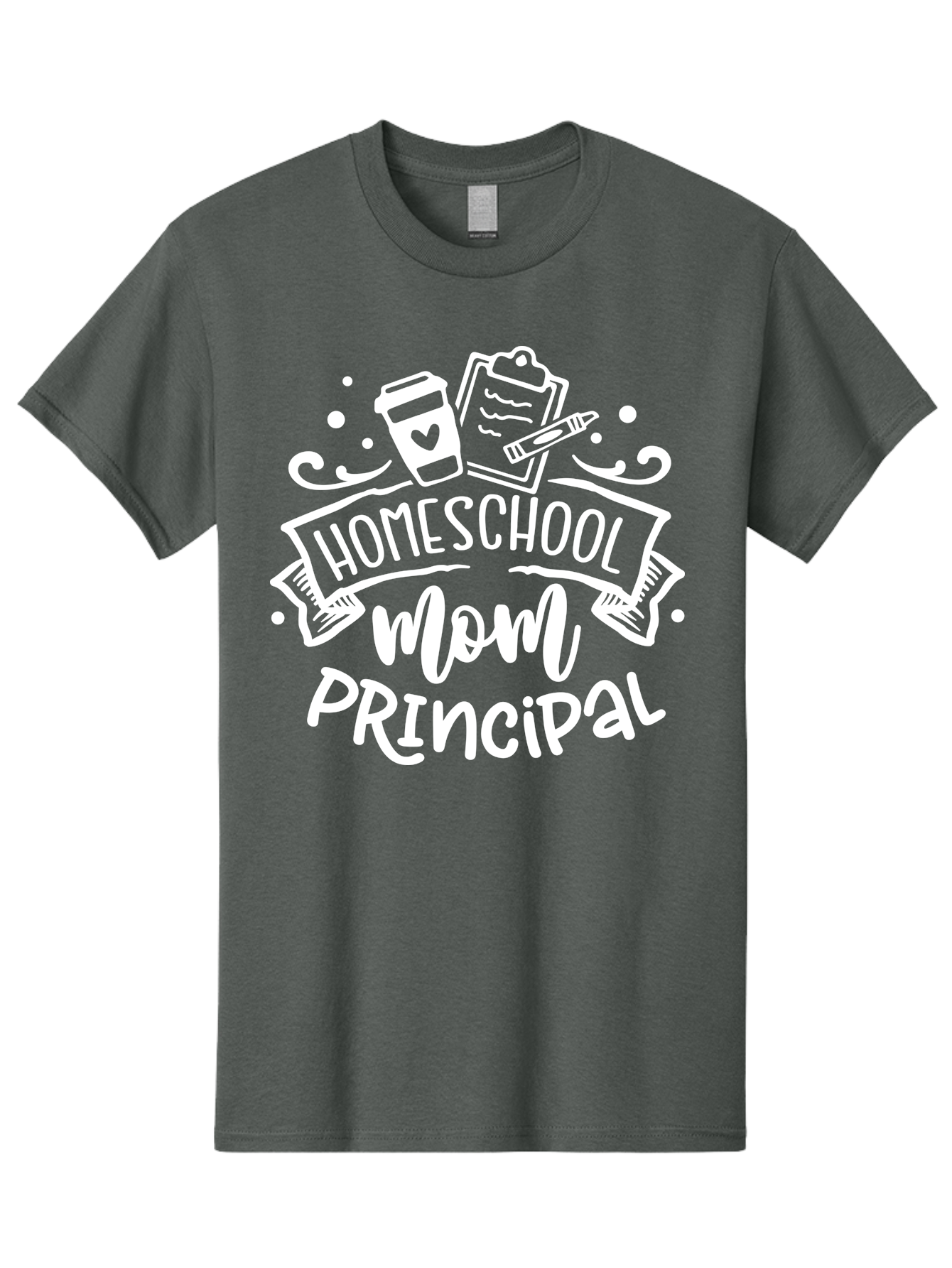 Homeschool-Mom-Principal-2 Men'S Graphic Tee, 100% Cotton, Comfortable Casual Summer Wear, Machine Washable, Homeschool Mom, Principal, Education, Homeschooling, Mom Life, Coffee Lover, Learning, Teaching, Parenting, Family, Kids, Aab377 23