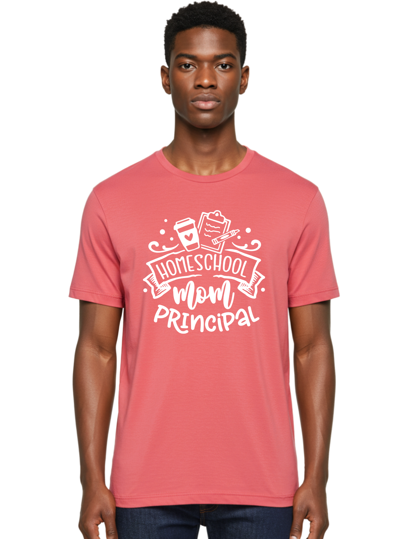 Homeschool-Mom-Principal-2 Men'S Graphic Tee, 100% Cotton, Comfortable Casual Summer Wear, Machine Washable, Homeschool Mom, Principal, Education, Homeschooling, Mom Life, Coffee Lover, Learning, Teaching, Parenting, Family, Kids, Aab377 14