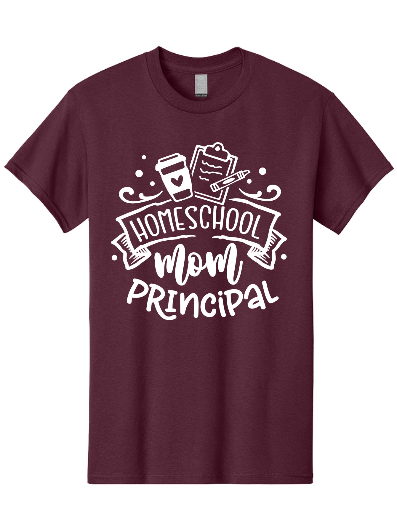 Homeschool-Mom-Principal-2 Men'S Graphic Tee, 100% Cotton, Comfortable Casual Summer Wear, Machine Washable, Homeschool Mom, Principal, Education, Homeschooling, Mom Life, Coffee Lover, Learning, Teaching, Parenting, Family, Kids, Aab377 25