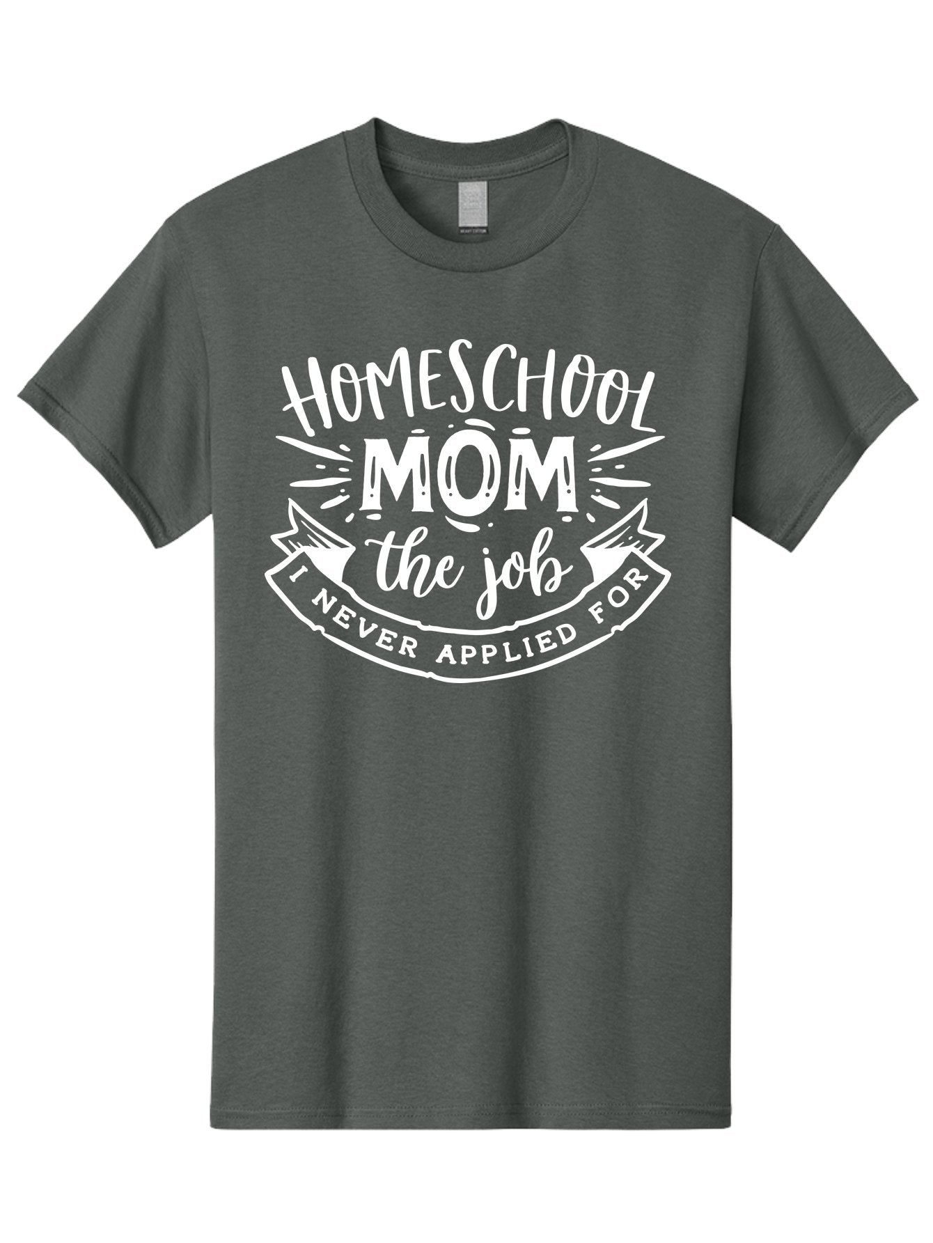Homeschool-Mom-The-Job-1 Men'S Graphic Tee, 100% Cotton, Comfortable Casual Summer Wear, Machine Washable, Homeschool Mom, Proud Parent, Unsolicited Job, Funny Quote, Parenting Humor, Homeschooling, Mom Life, Dedication Aab382 3