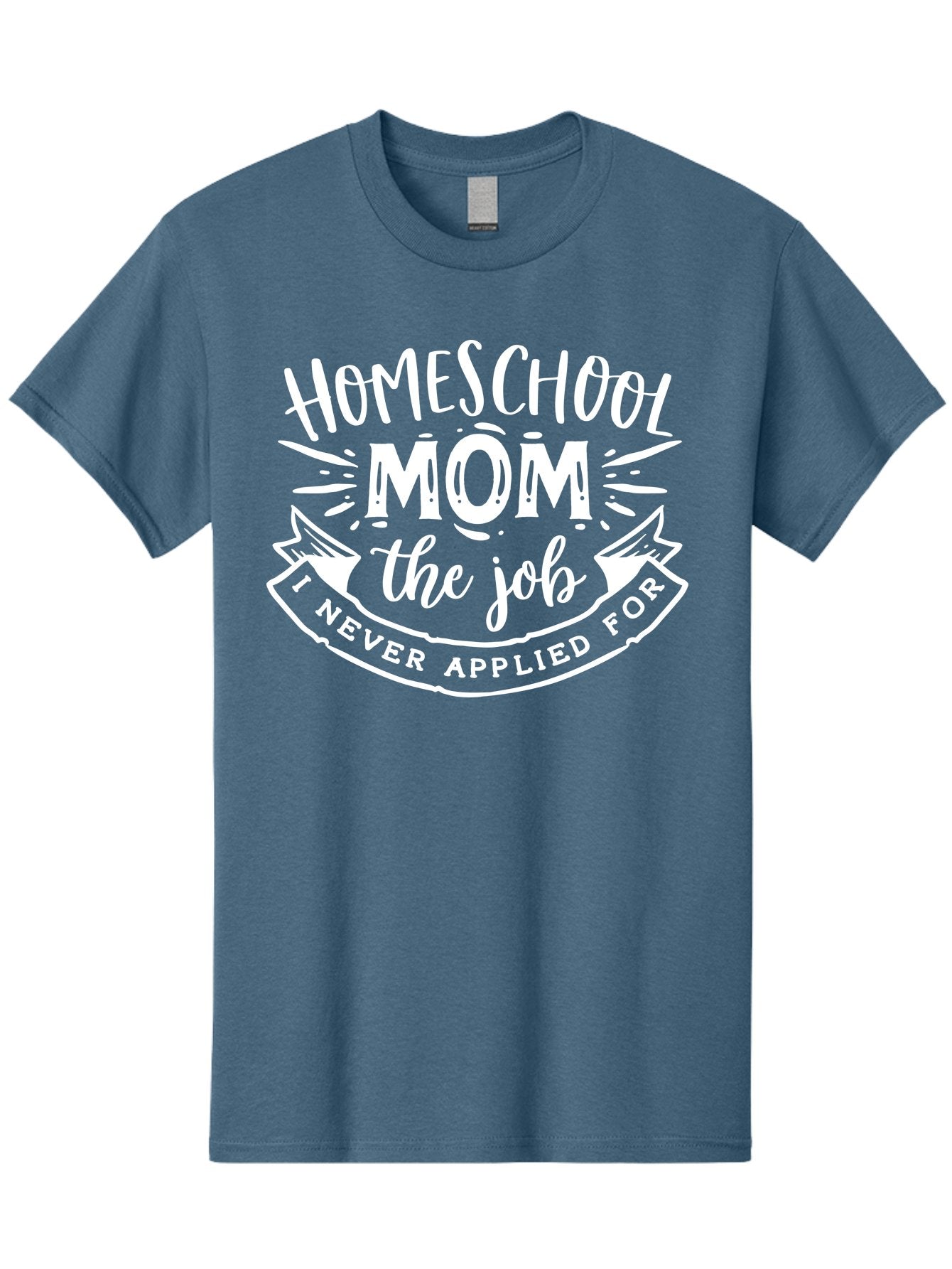 Homeschool-Mom-The-Job-1 Men'S Graphic Tee, 100% Cotton, Comfortable Casual Summer Wear, Machine Washable, Homeschool Mom, Proud Parent, Unsolicited Job, Funny Quote, Parenting Humor, Homeschooling, Mom Life, Dedication Aab382
