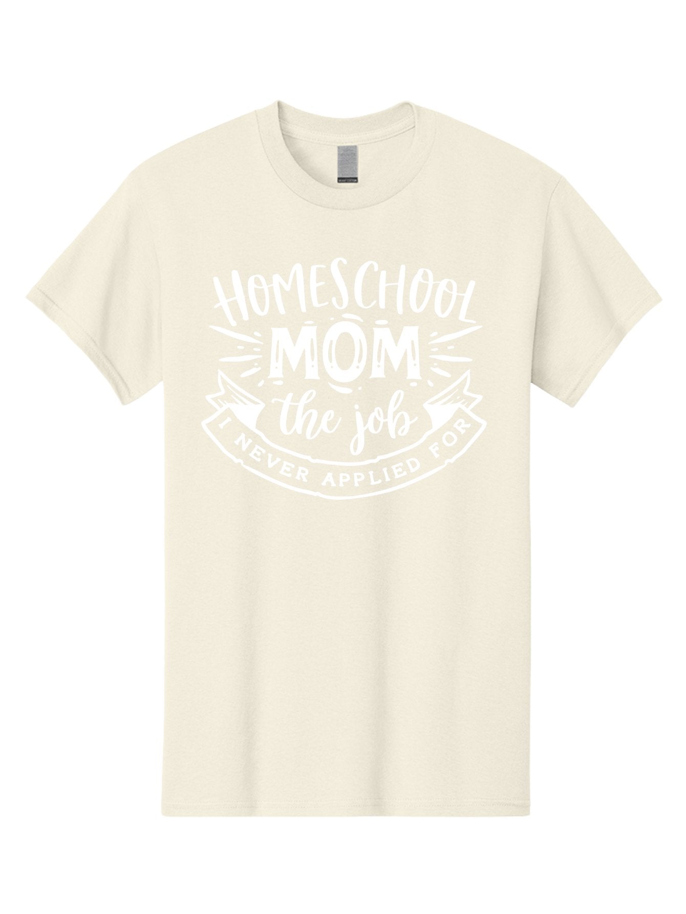 Homeschool-Mom-The-Job-1 Men'S Graphic Tee, 100% Cotton, Comfortable Casual Summer Wear, Machine Washable, Homeschool Mom, Proud Parent, Unsolicited Job, Funny Quote, Parenting Humor, Homeschooling, Mom Life, Dedication Aab382 13