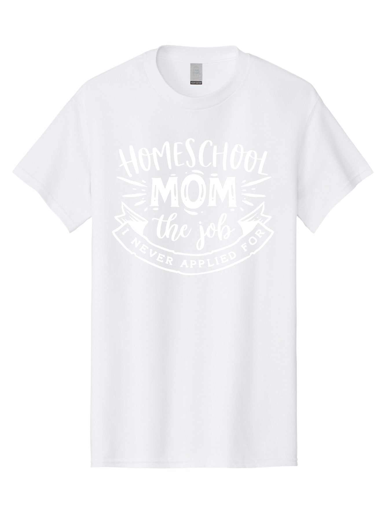 Homeschool-Mom-The-Job-1 Men'S Graphic Tee, 100% Cotton, Comfortable Casual Summer Wear, Machine Washable, Homeschool Mom, Proud Parent, Unsolicited Job, Funny Quote, Parenting Humor, Homeschooling, Mom Life, Dedication Aab382 12