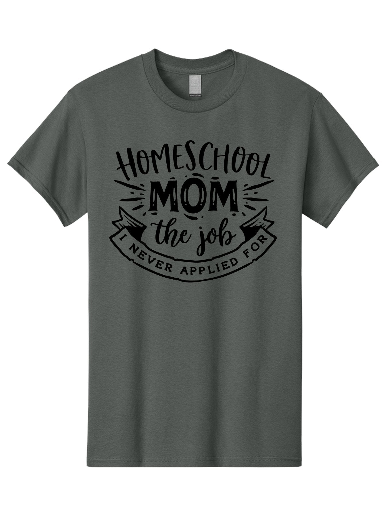 Homeschool-Mom-The-Job Men'S Graphic Tee, 100% Cotton, Comfortable Casual Summer Wear, Machine Washable, Homeschool Mom, Homeschooling, Motherhood, Parenting, Funny Quote, Humorous Graphic, Mom Life, Alternative Education Aab383 15