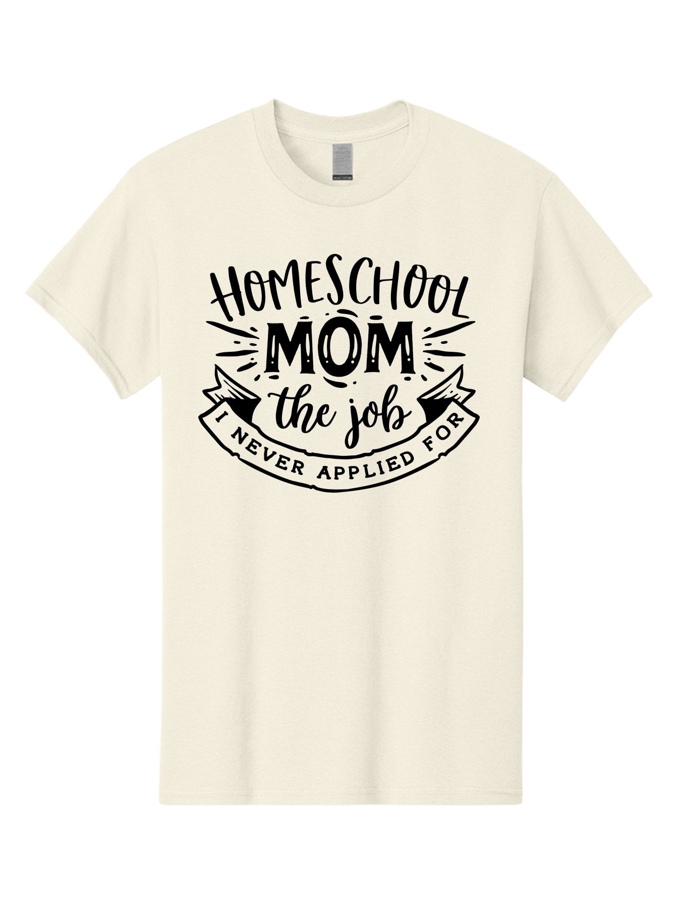 Homeschool-Mom-The-Job Men'S Graphic Tee, 100% Cotton, Comfortable Casual Summer Wear, Machine Washable, Homeschool Mom, Homeschooling, Motherhood, Parenting, Funny Quote, Humorous Graphic, Mom Life, Alternative Education Aab383 13
