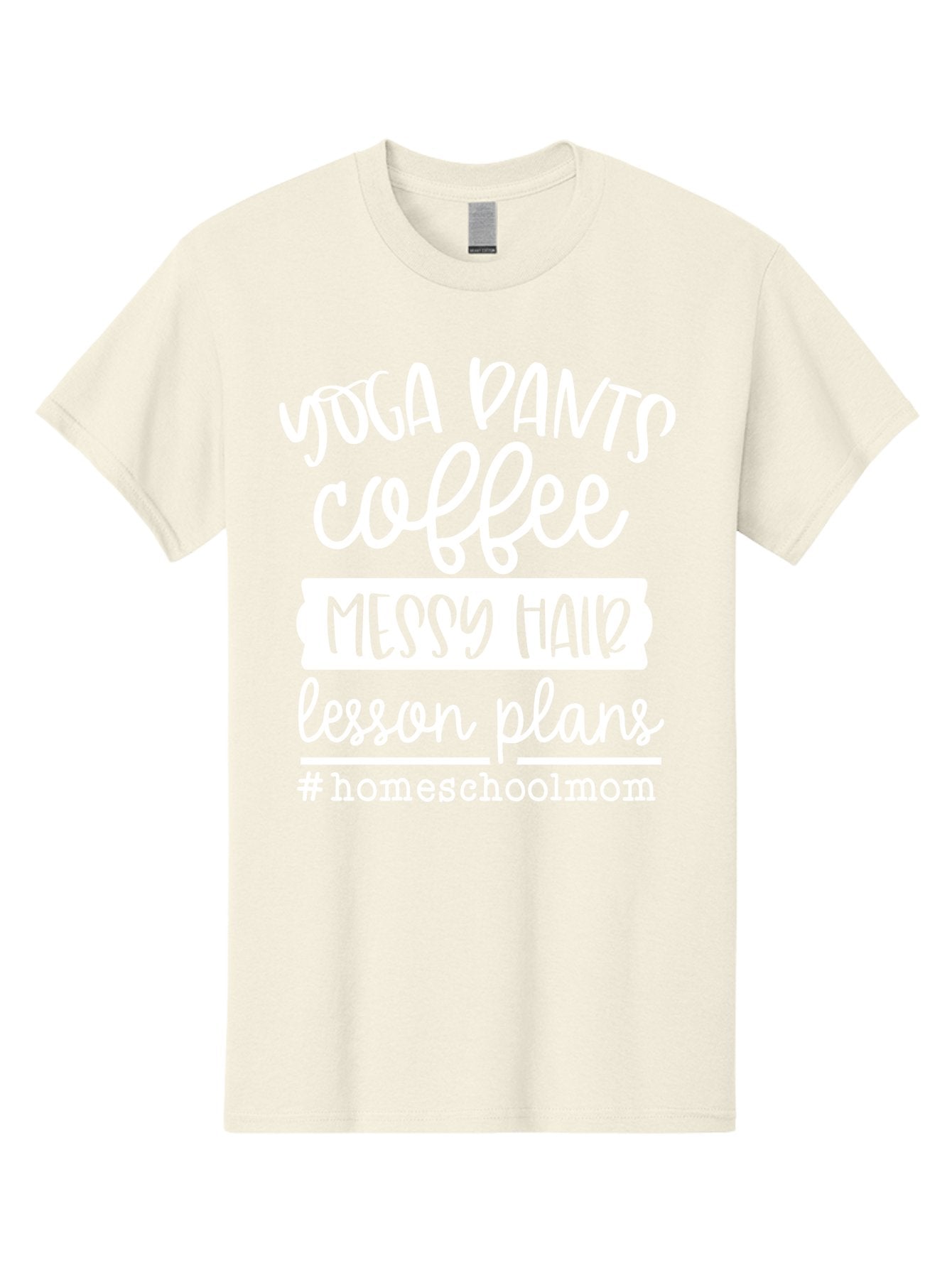 Homeschool-Mom Men'S Graphic Tee, 100% Cotton, Comfortable Casual Summer Wear, Machine Washable, Homeschool Mom, Yoga Pants, Coffee Fuel, Messy Hair, Lesson Plans, Homeschooling Lifestyle, Mom Life, Homeschool Routine, Coffee Lover Aab384 12