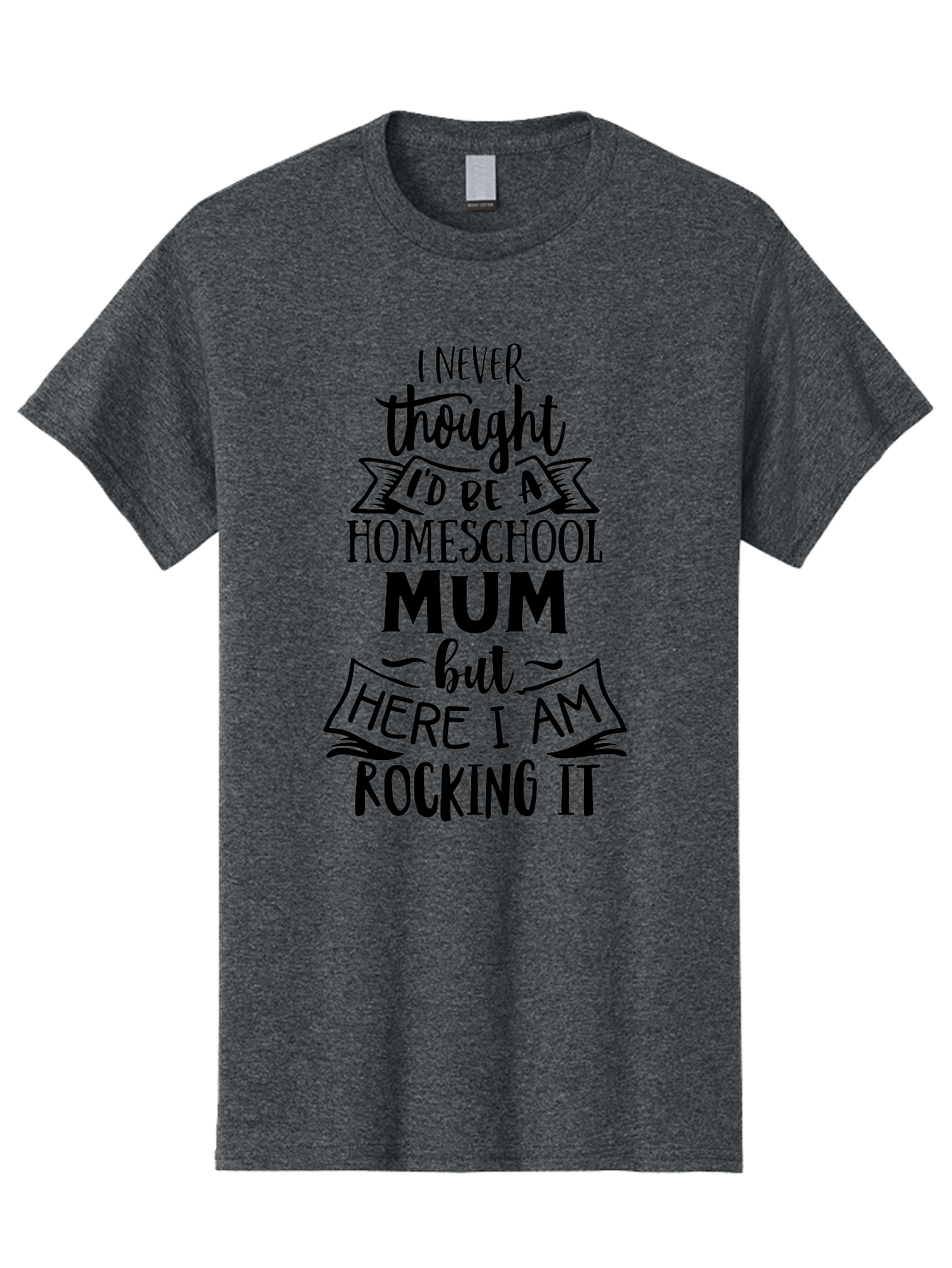 Homeschool-Mum-1 Men'S Graphic Tee, 100% Cotton, Comfortable Casual Summer Wear, Machine Washable, Homeschool Mum Quote, Inspirational Message, Parenting Journey, Homeschooling, Proud Moment, Education, Unconventional Path, Confident, Aab385