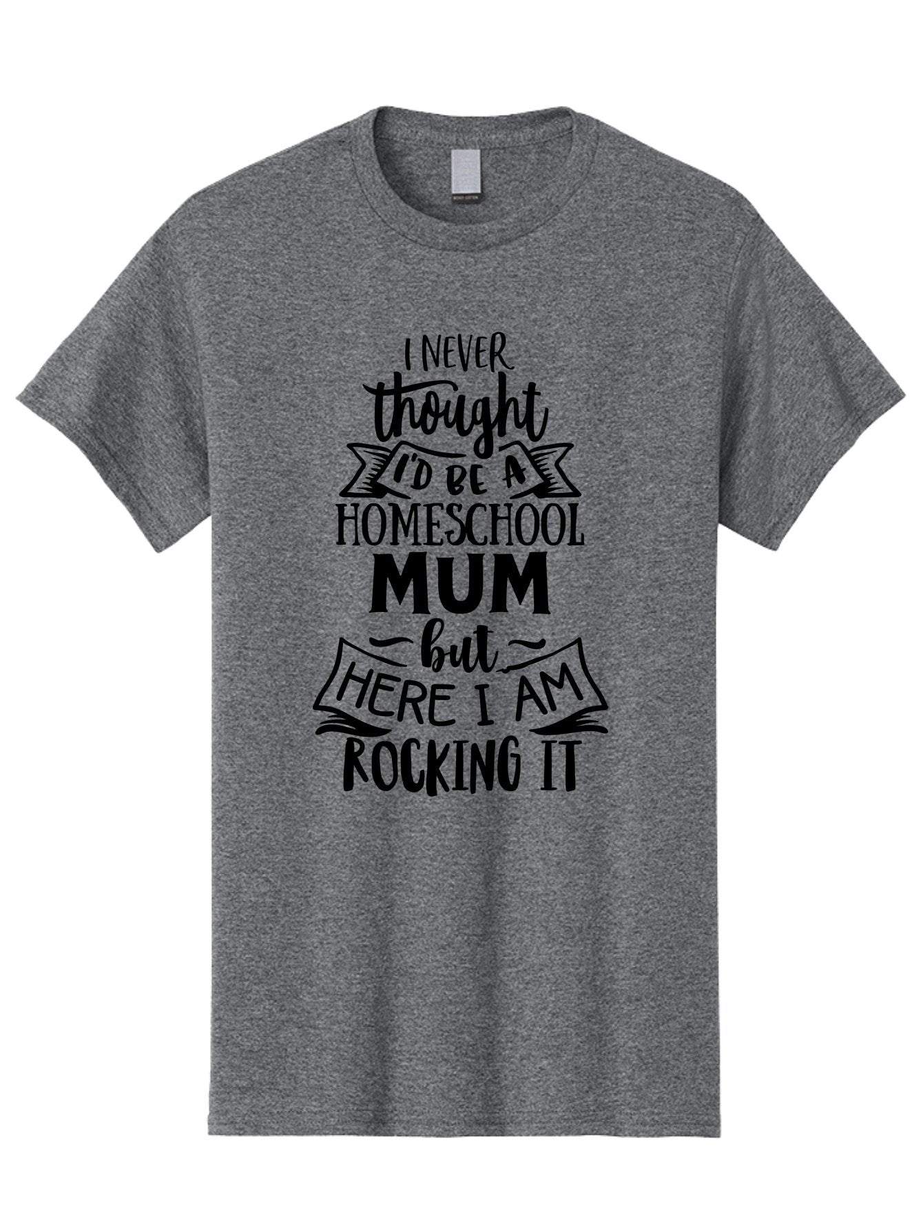 Homeschool-Mum-1 Men'S Graphic Tee, 100% Cotton, Comfortable Casual Summer Wear, Machine Washable, Homeschool Mum Quote, Inspirational Message, Parenting Journey, Homeschooling, Proud Moment, Education, Unconventional Path, Confident, Aab385
