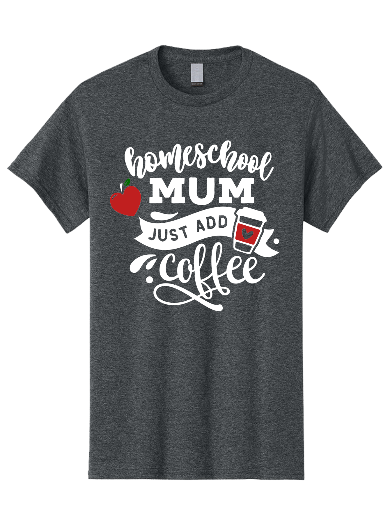Homeschool-Mum-2 Men'S Graphic Tee, 100% Cotton, Comfortable Casual Summer Wear, Machine Washable, Homeschooling, Motherhood, Coffee Lover, Funny Quote, Homeschool Mum, Education, Parenting Humor, Coffee Cup, Apple Symbol, Inspirational Quote Aab386 29