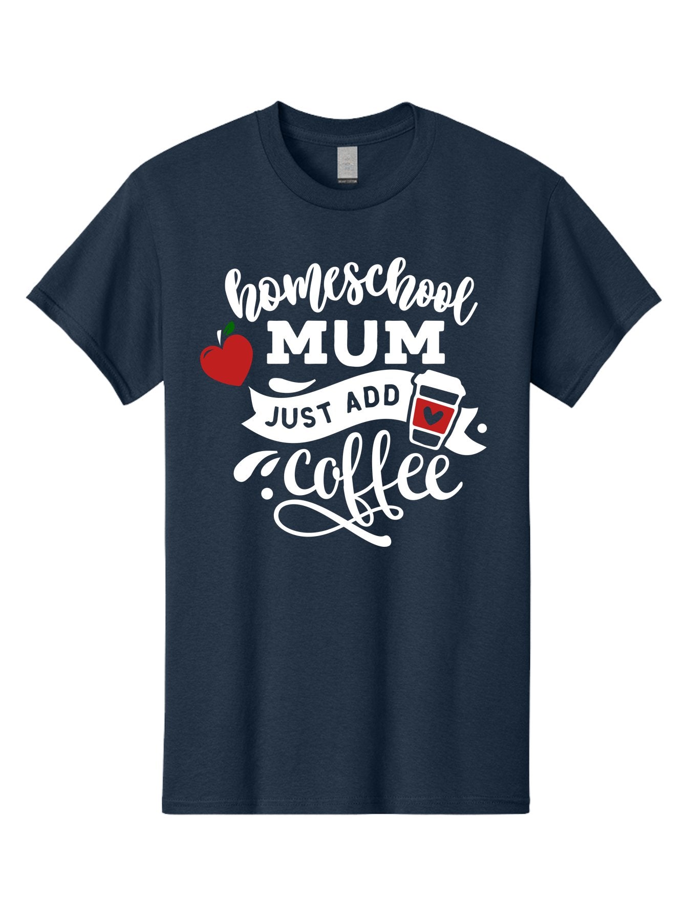 Homeschool-Mum-2 Men'S Graphic Tee, 100% Cotton, Comfortable Casual Summer Wear, Machine Washable, Homeschooling, Motherhood, Coffee Lover, Funny Quote, Homeschool Mum, Education, Parenting Humor, Coffee Cup, Apple Symbol, Inspirational Quote Aab386 7