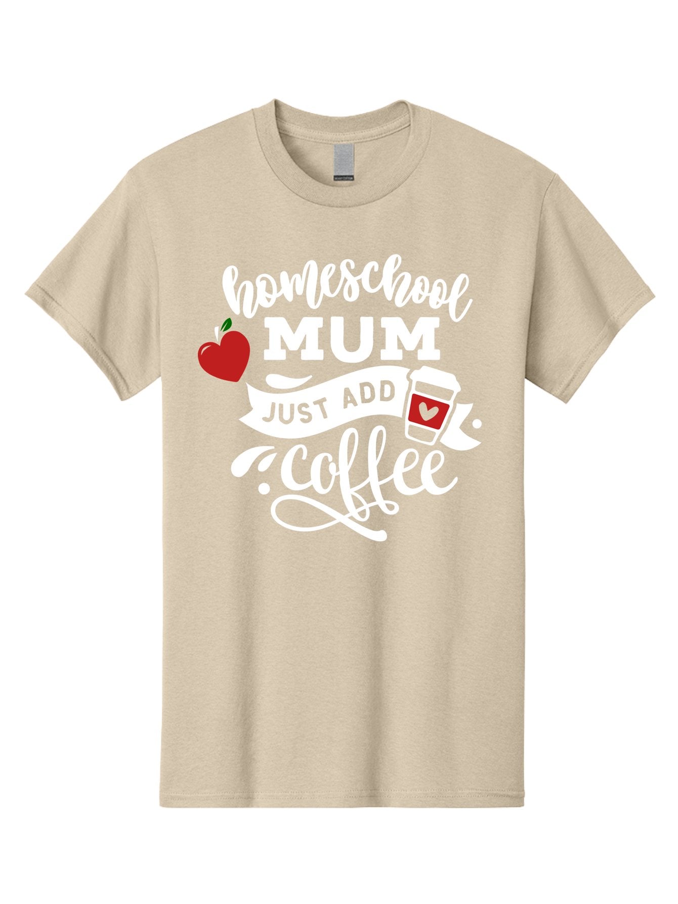 Homeschool-Mum-2 Men'S Graphic Tee, 100% Cotton, Comfortable Casual Summer Wear, Machine Washable, Homeschooling, Motherhood, Coffee Lover, Funny Quote, Homeschool Mum, Education, Parenting Humor, Coffee Cup, Apple Symbol, Inspirational Quote Aab386 15