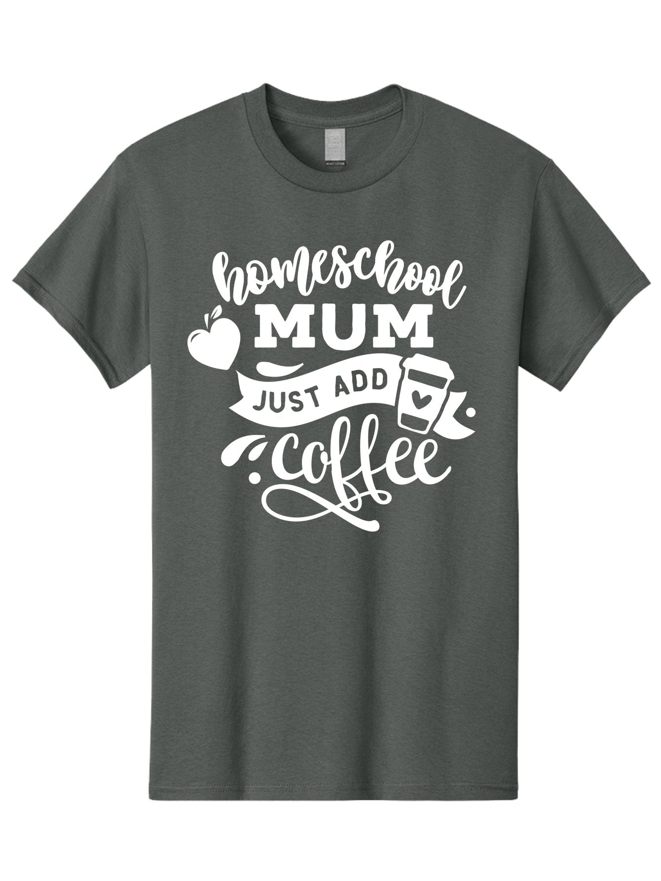 Homeschool-Mum-3 Men'S Graphic Tee, 100% Cotton, Comfortable Casual Summer Wear, Machine Washable, Homeschool Mom, Coffee Lover, Mom Life, Homeschooling, Coffee Addict, Mom Humor, Funny Quote, Inspirational Quote, Motherhood, Parenting Aab387