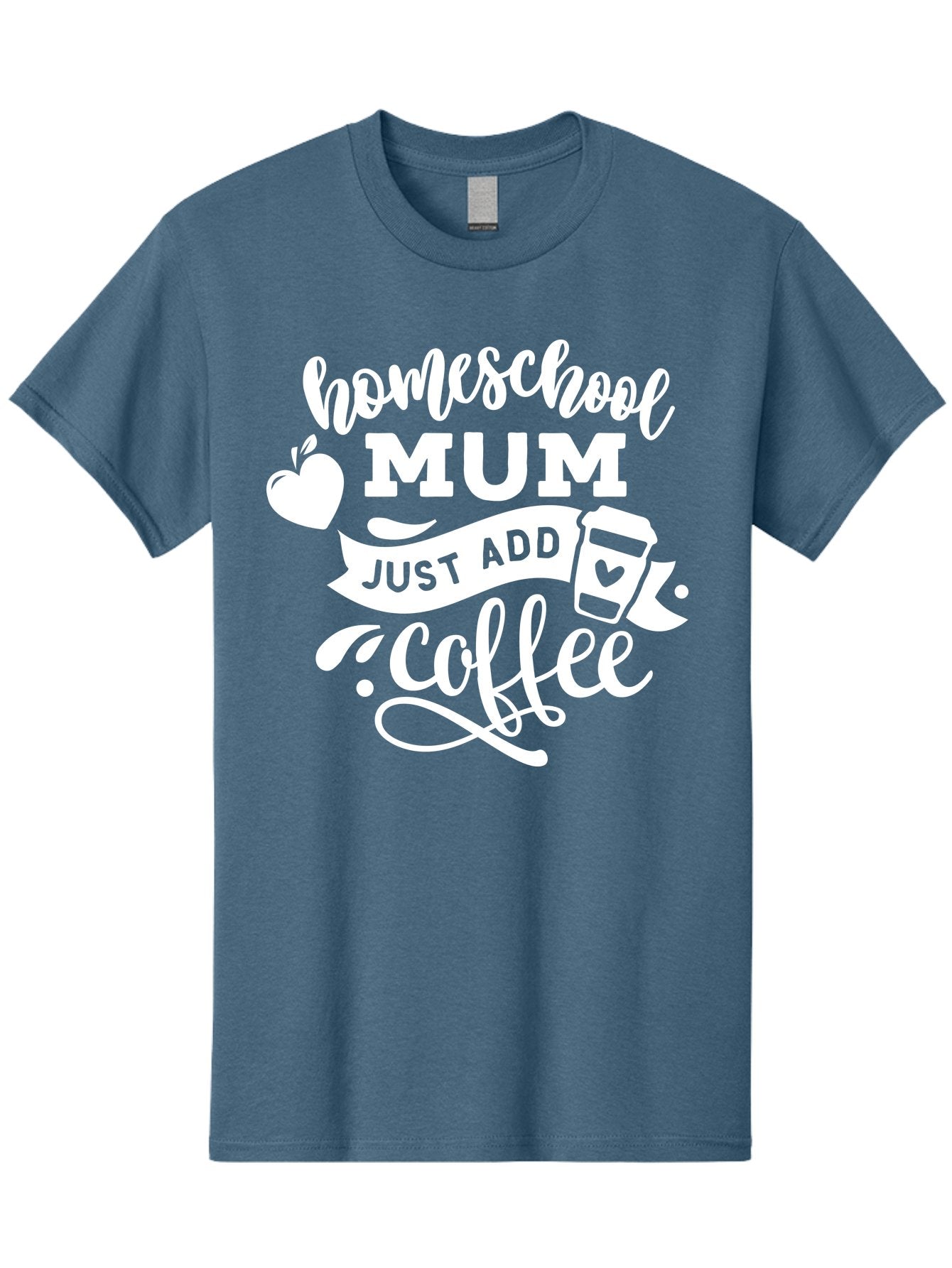 Homeschool-Mum-3 Men'S Graphic Tee, 100% Cotton, Comfortable Casual Summer Wear, Machine Washable, Homeschool Mom, Coffee Lover, Mom Life, Homeschooling, Coffee Addict, Mom Humor, Funny Quote, Inspirational Quote, Motherhood, Parenting Aab387