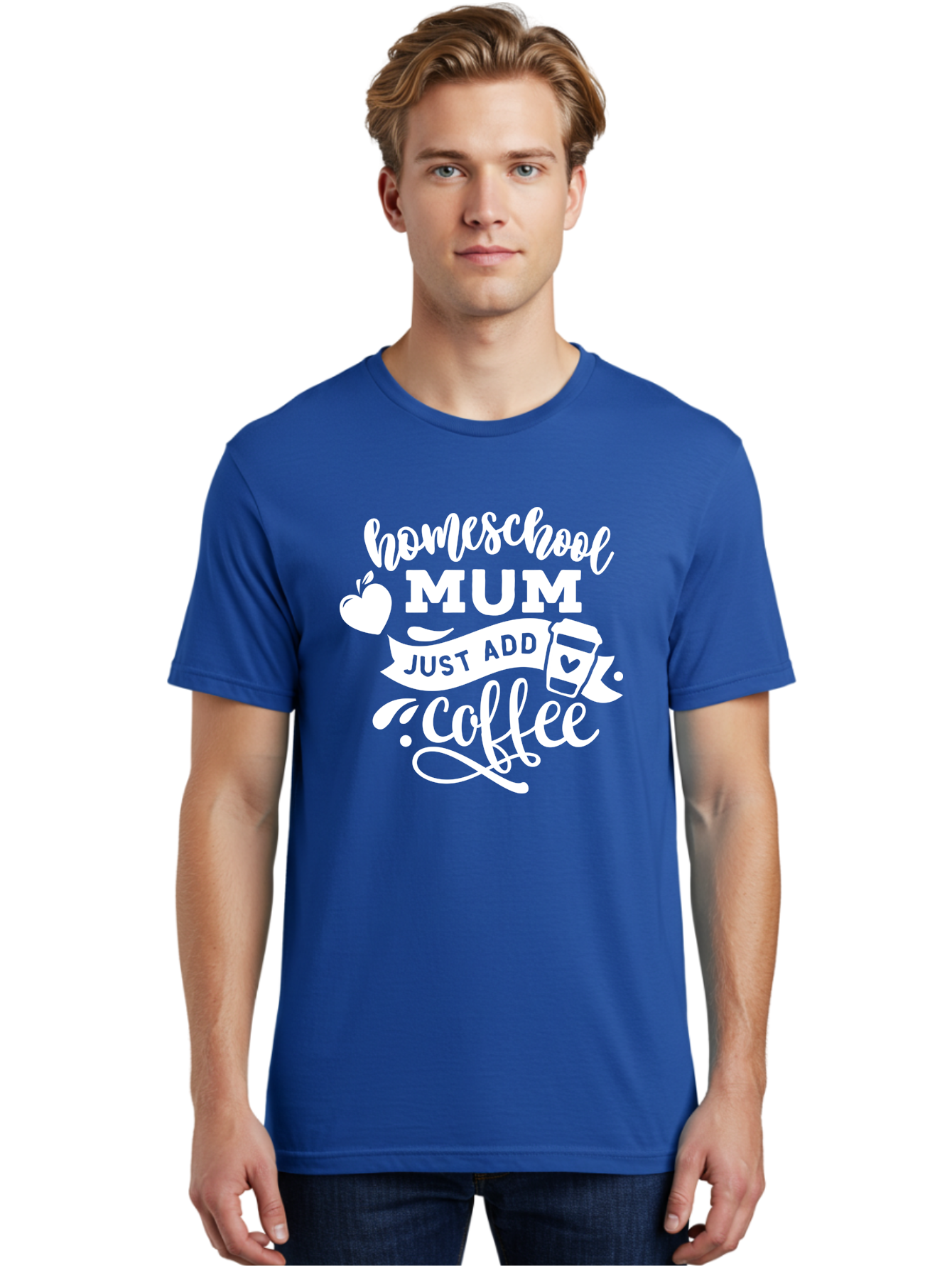Homeschool-Mum-3 Men'S Graphic Tee, 100% Cotton, Comfortable Casual Summer Wear, Machine Washable, Homeschool Mom, Coffee Lover, Mom Life, Homeschooling, Coffee Addict, Mom Humor, Funny Quote, Inspirational Quote, Motherhood, Parenting Aab387 8
