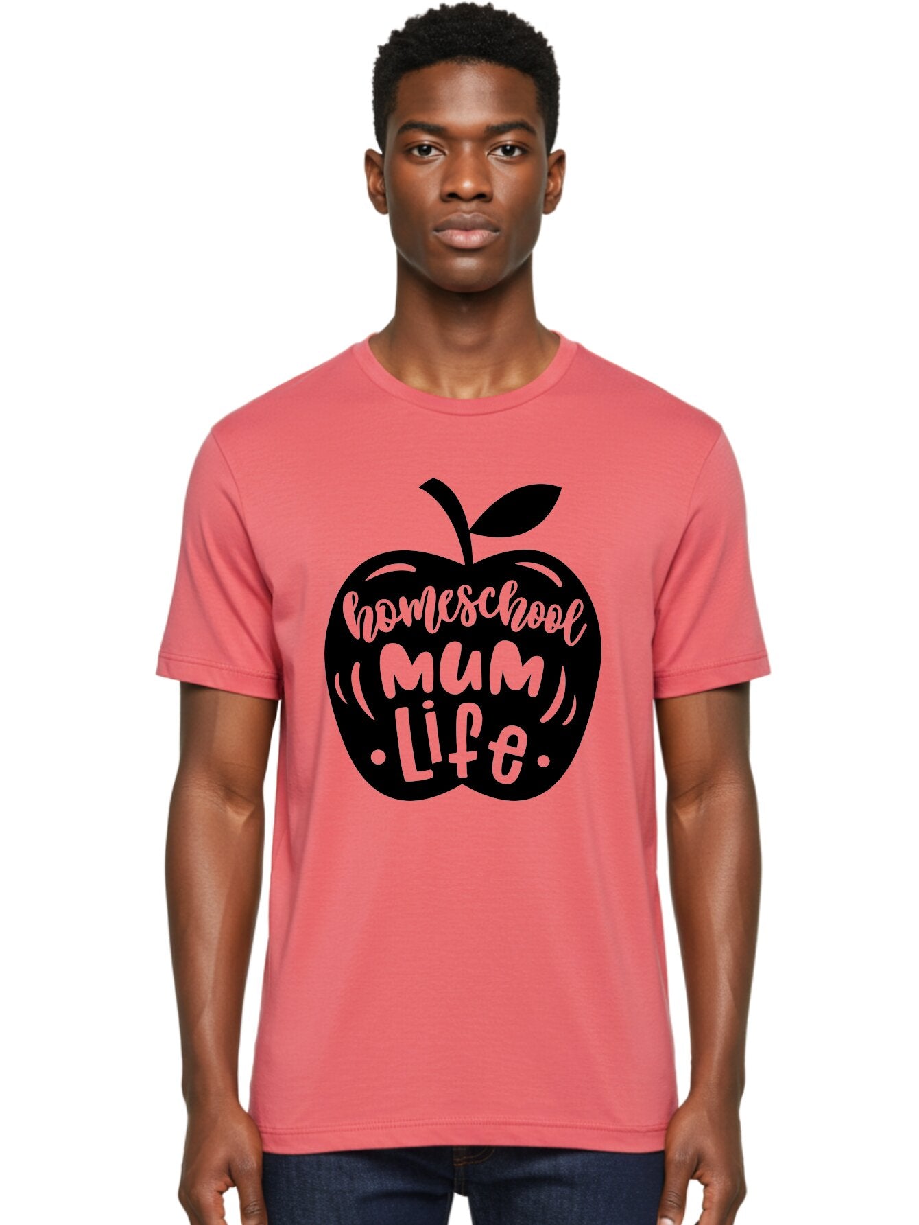 Homeschool-Mum-Life-1 Men'S Graphic Tee, 100% Cotton, Comfortable Casual Summer Wear, Machine Washable, Homeschooling, Parenting, Education, Motherhood, Lifestyle, Homeschool Mum Life, Apple Graphic, Mom Life Aab390 19