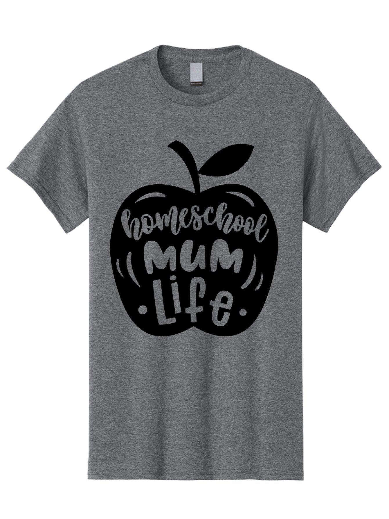 Homeschool-Mum-Life-1 Men'S Graphic Tee, 100% Cotton, Comfortable Casual Summer Wear, Machine Washable, Homeschooling, Parenting, Education, Motherhood, Lifestyle, Homeschool Mum Life, Apple Graphic, Mom Life Aab390 3