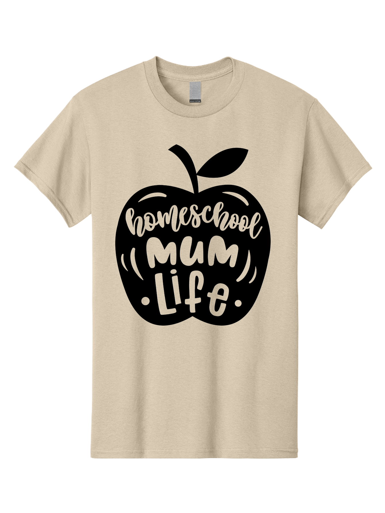 Homeschool-Mum-Life-1 Men'S Graphic Tee, 100% Cotton, Comfortable Casual Summer Wear, Machine Washable, Homeschooling, Parenting, Education, Motherhood, Lifestyle, Homeschool Mum Life, Apple Graphic, Mom Life Aab390