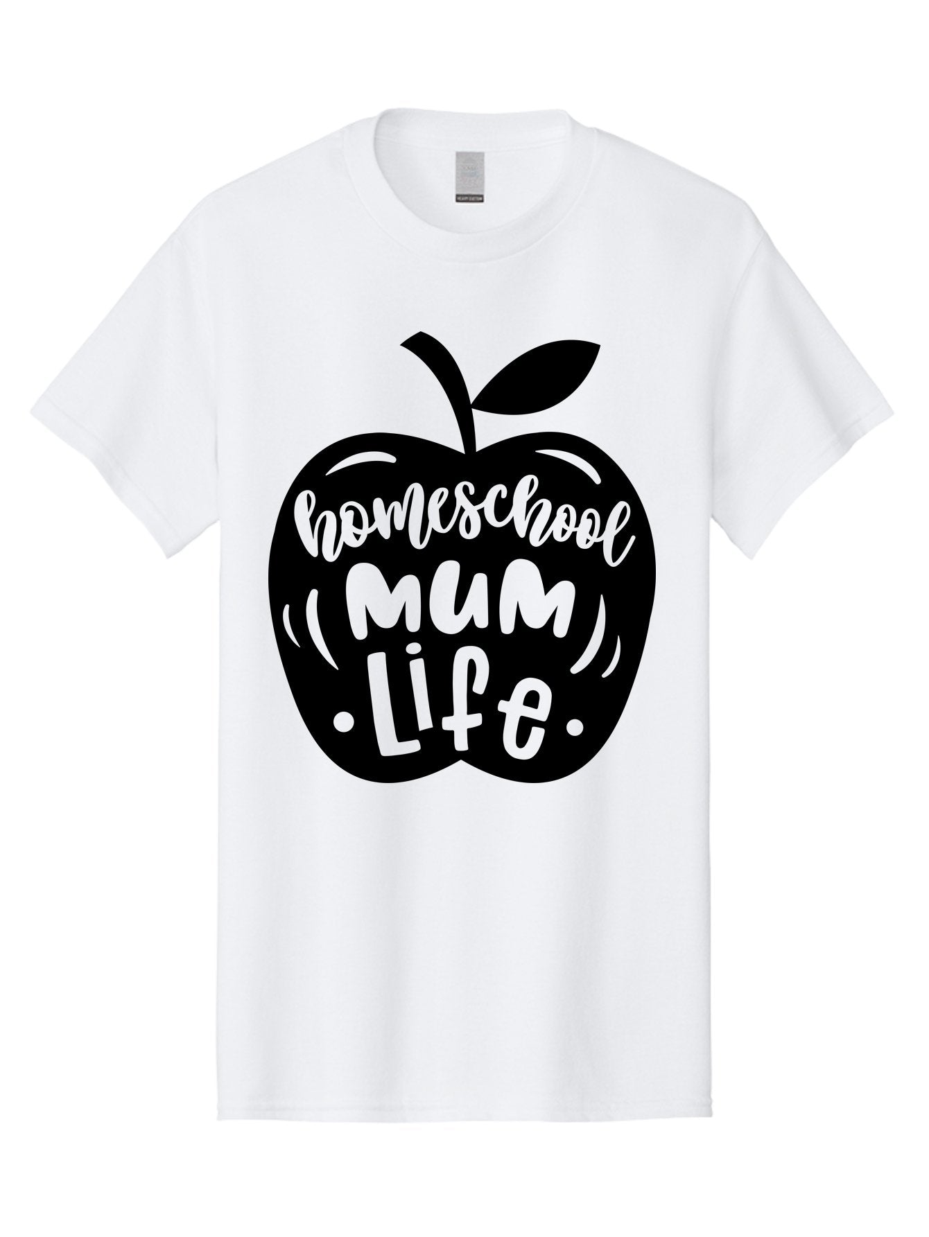 Homeschool-Mum-Life-1 Men'S Graphic Tee, 100% Cotton, Comfortable Casual Summer Wear, Machine Washable, Homeschooling, Parenting, Education, Motherhood, Lifestyle, Homeschool Mum Life, Apple Graphic, Mom Life Aab390 13
