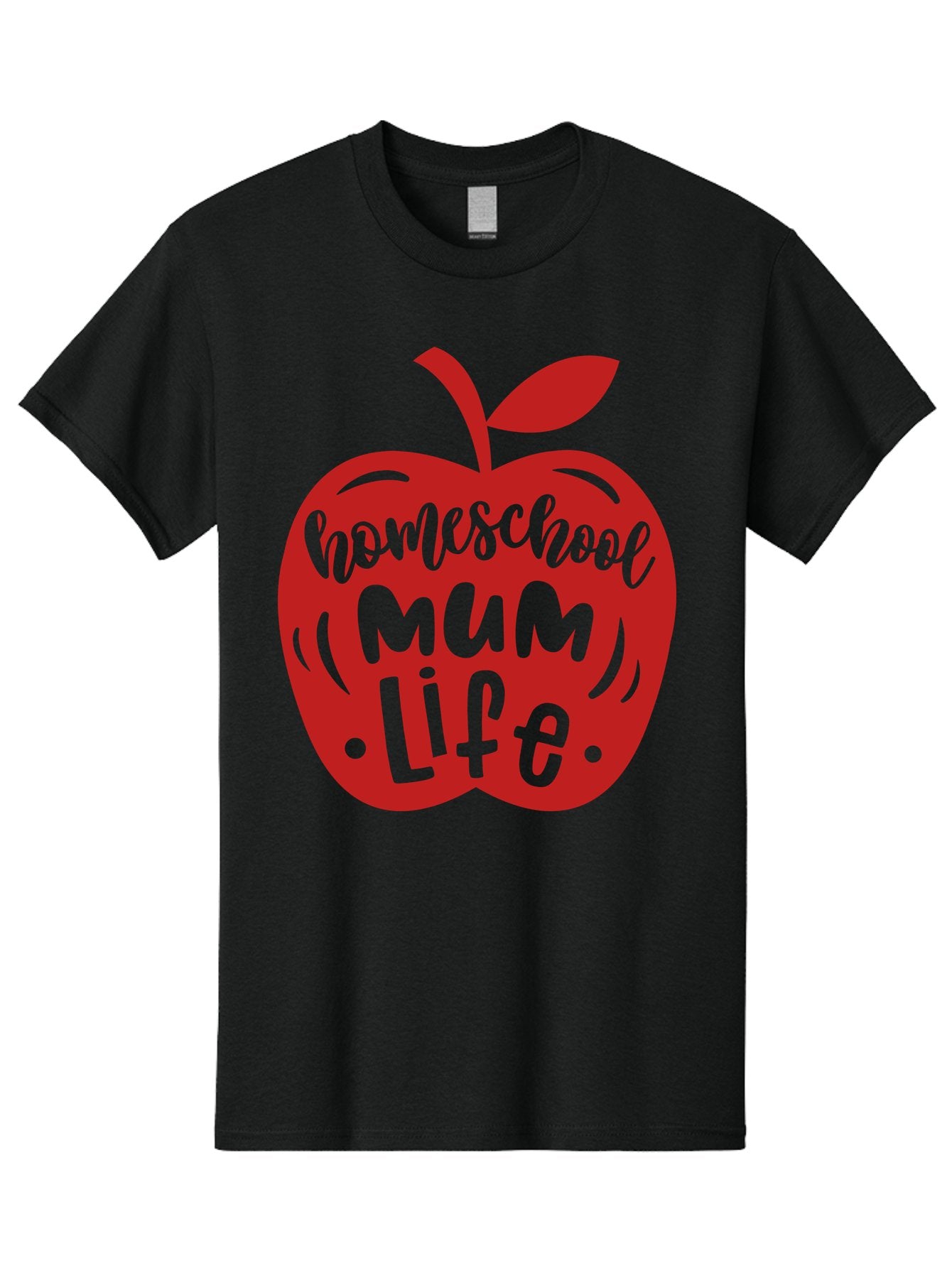 Homeschool-Mum-Life-2 Men'S Graphic Tee, 100% Cotton, Comfortable Casual Summer Wear, Machine Washable, Homeschooling, Parenting, Mom Life, Apple Graphic, Homeschool Mum, Education, Teaching, Motherhood, Family, Learning Aab391 3