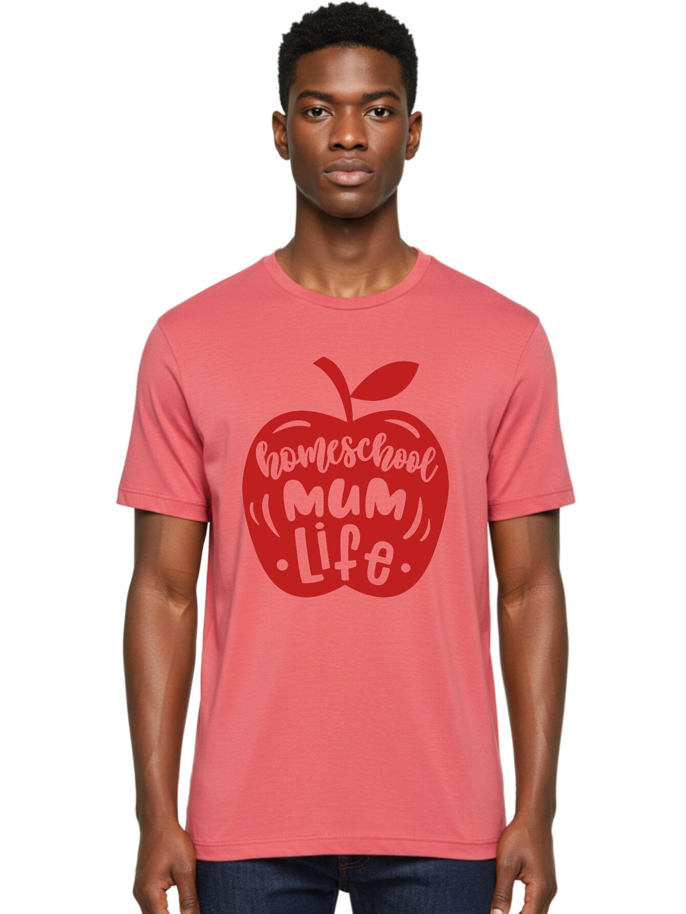 Homeschool-Mum-Life-2 Men'S Graphic Tee, 100% Cotton, Comfortable Casual Summer Wear, Machine Washable, Homeschooling, Parenting, Mom Life, Apple Graphic, Homeschool Mum, Education, Teaching, Motherhood, Family, Learning Aab391 17