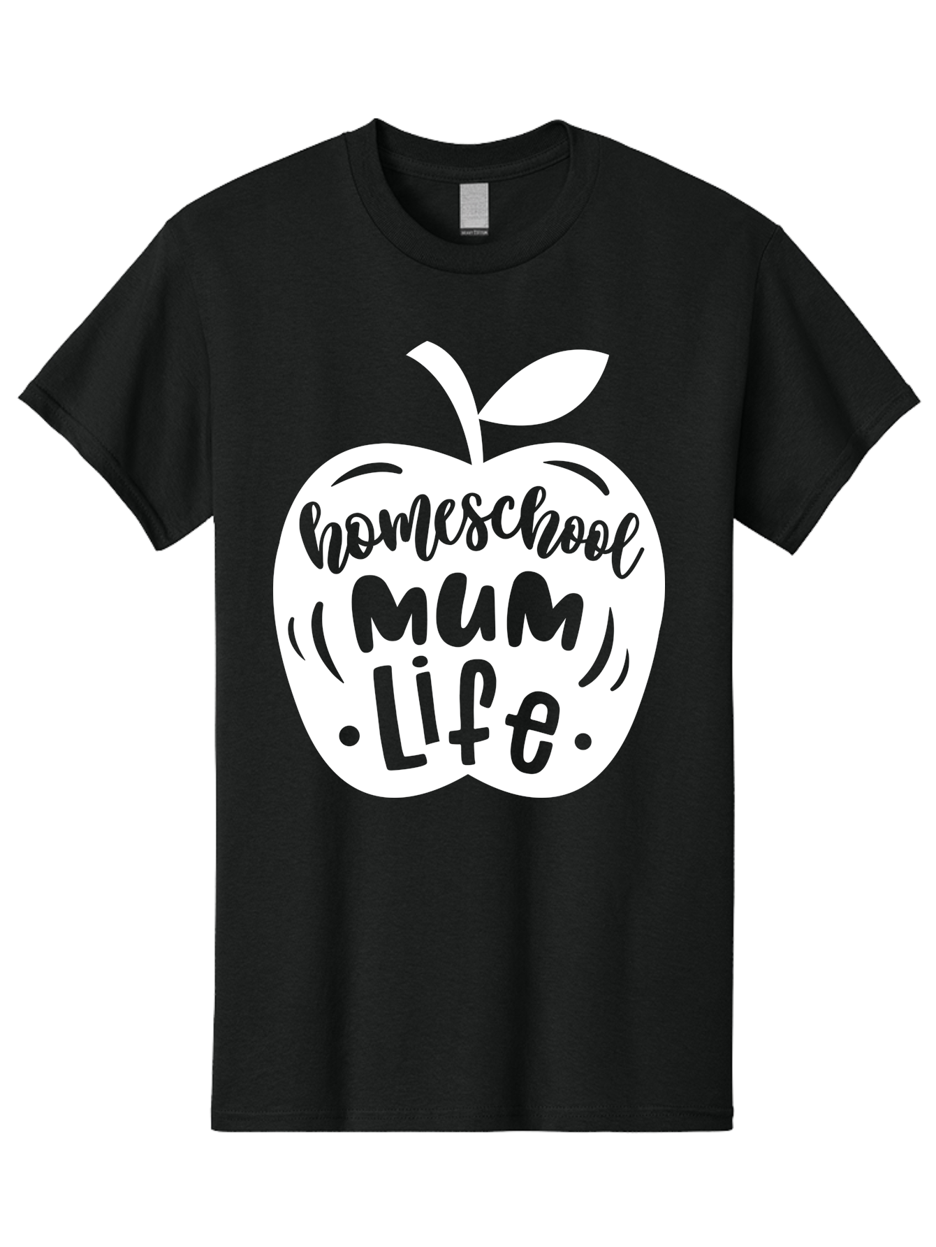 Homeschool-Mum-Life Men'S Graphic Tee, 100% Cotton, Comfortable Casual Summer Wear, Machine Washable, Homeschool Mum Life, Apple Graphic, Homeschooling Mother, Education, Parenting, Personalized Learning Aab392