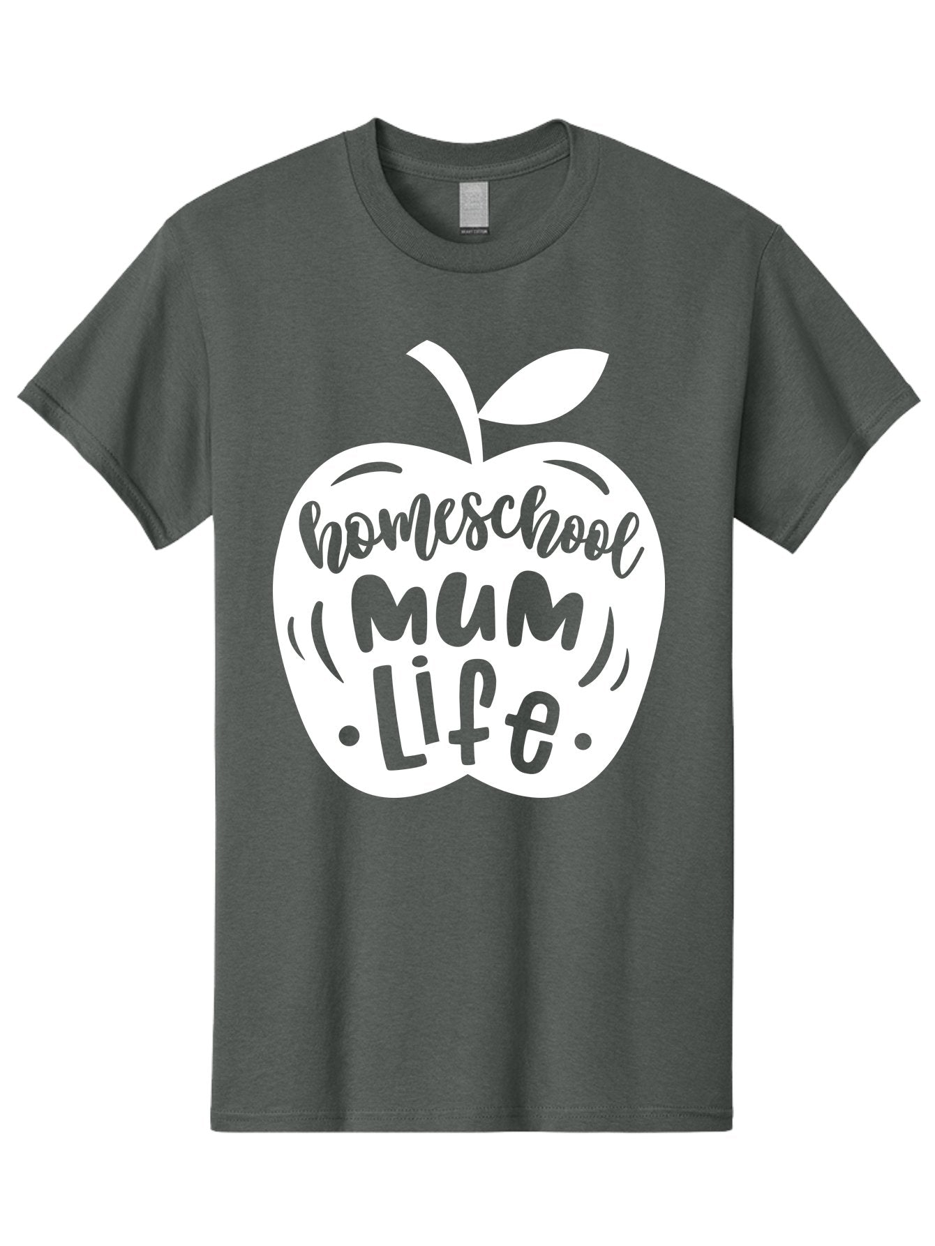 Homeschool-Mum-Life Men'S Graphic Tee, 100% Cotton, Comfortable Casual Summer Wear, Machine Washable, Homeschool Mum Life, Apple Graphic, Homeschooling Mother, Education, Parenting, Personalized Learning Aab392