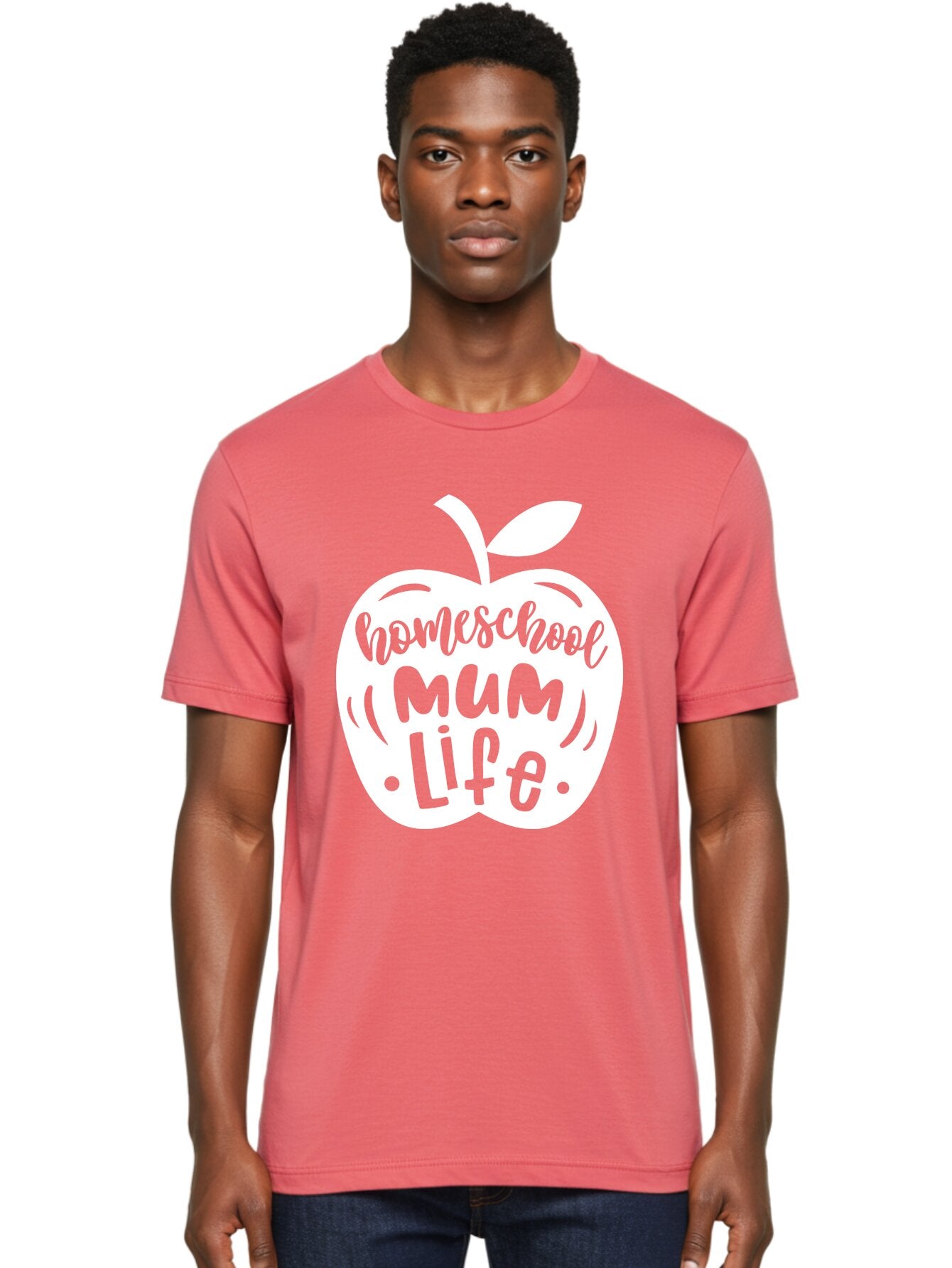 Homeschool-Mum-Life Men'S Graphic Tee, 100% Cotton, Comfortable Casual Summer Wear, Machine Washable, Homeschool Mum Life, Apple Graphic, Homeschooling Mother, Education, Parenting, Personalized Learning Aab392 18