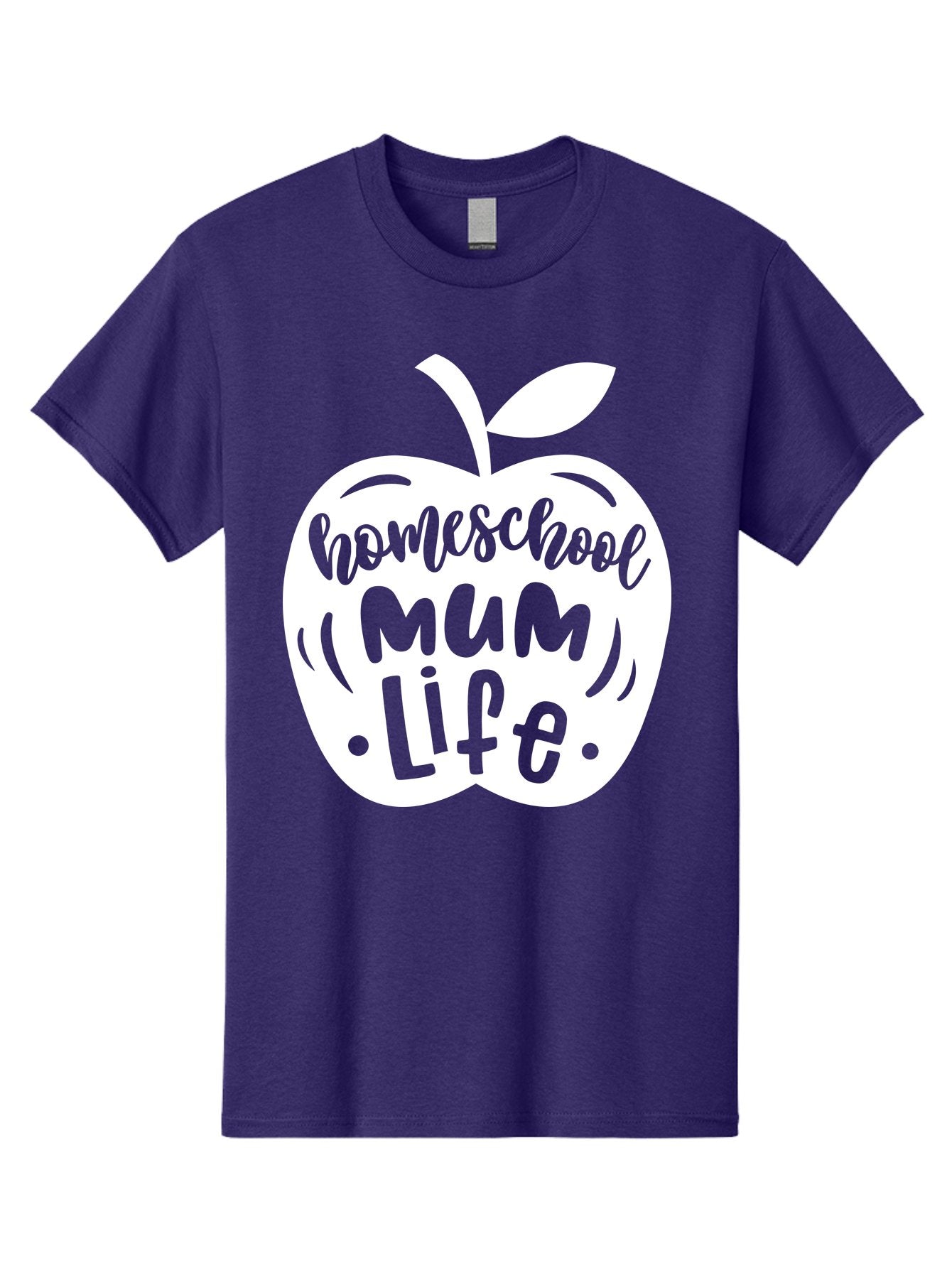 Homeschool-Mum-Life Men'S Graphic Tee, 100% Cotton, Comfortable Casual Summer Wear, Machine Washable, Homeschool Mum Life, Apple Graphic, Homeschooling Mother, Education, Parenting, Personalized Learning Aab392 6