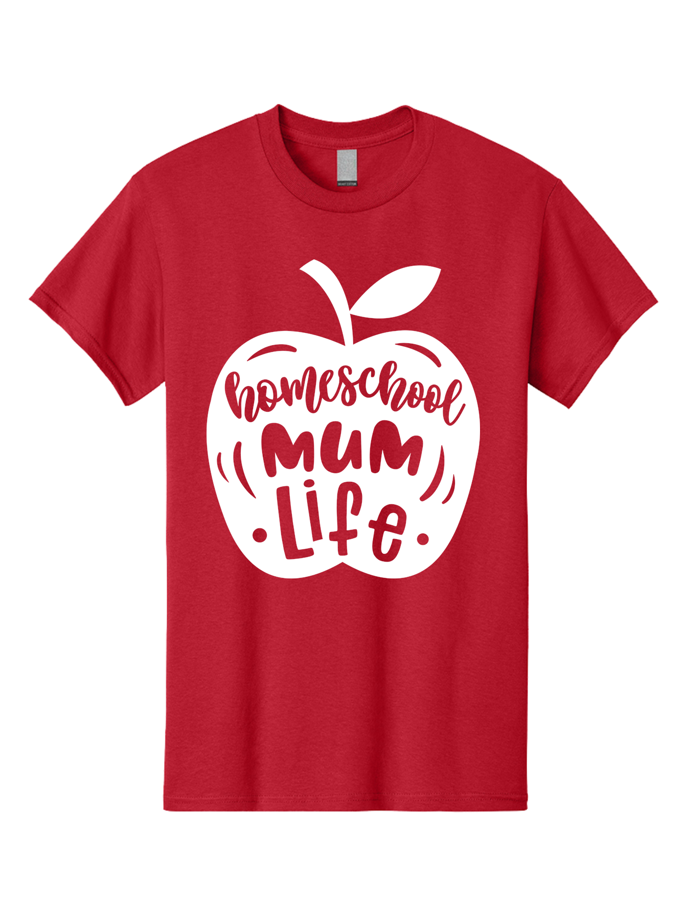 Homeschool-Mum-Life Men'S Graphic Tee, 100% Cotton, Comfortable Casual Summer Wear, Machine Washable, Homeschool Mum Life, Apple Graphic, Homeschooling Mother, Education, Parenting, Personalized Learning Aab392