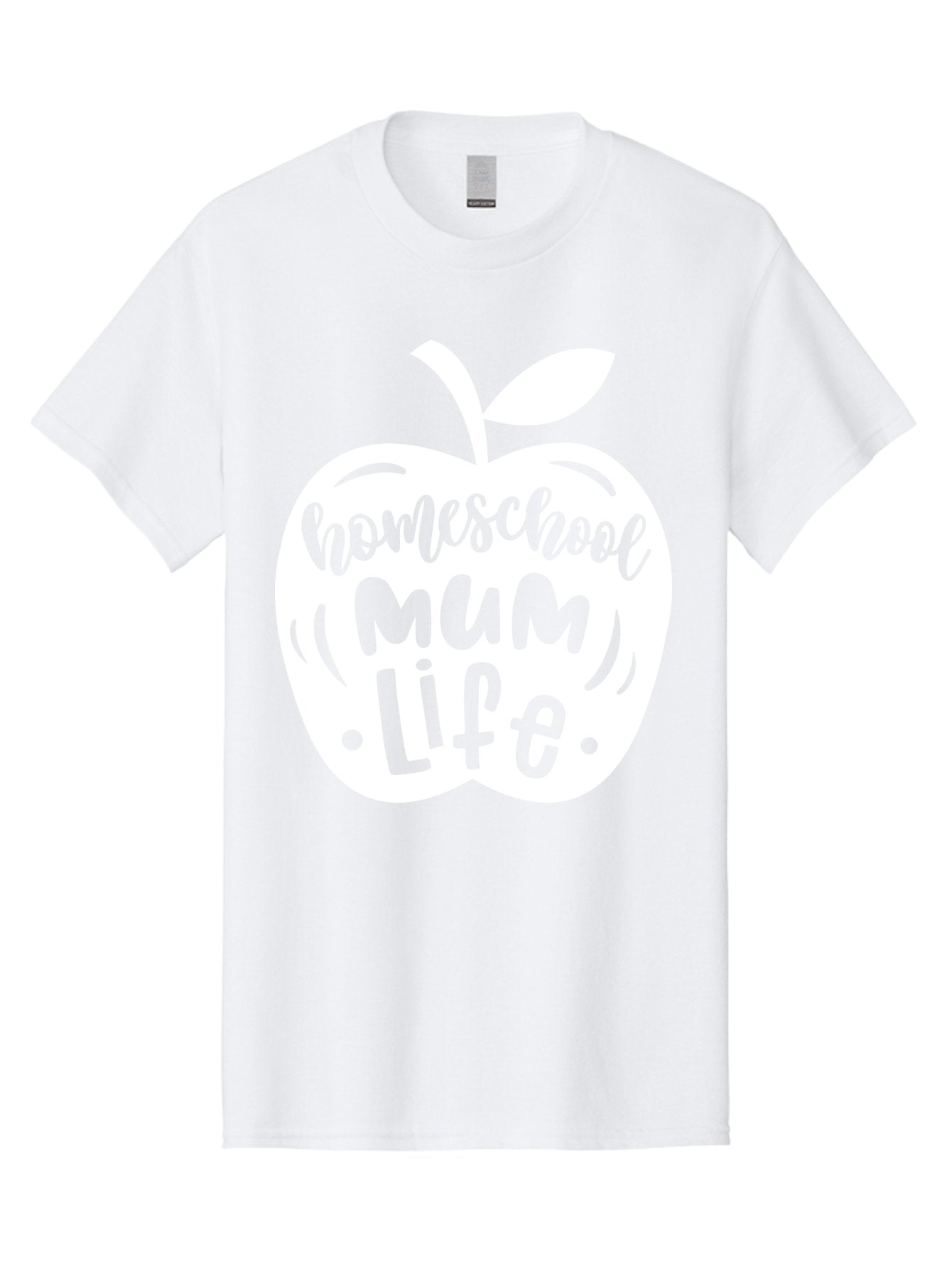 Homeschool-Mum-Life Men'S Graphic Tee, 100% Cotton, Comfortable Casual Summer Wear, Machine Washable, Homeschool Mum Life, Apple Graphic, Homeschooling Mother, Education, Parenting, Personalized Learning Aab392