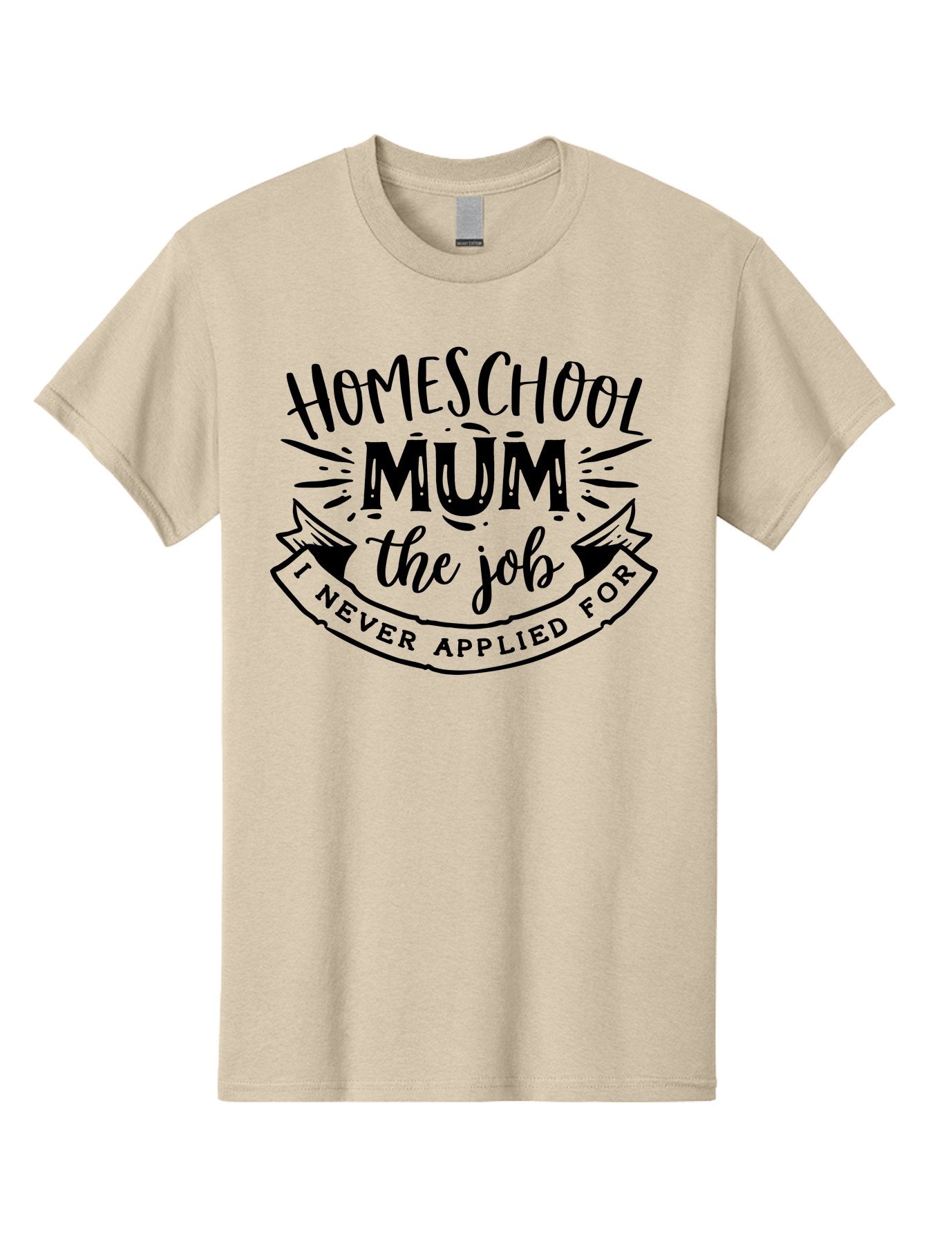 Homeschool-Mum-The-Job-1 Men'S Graphic Tee, 100% Cotton, Comfortable Casual Summer Wear, Machine Washable, Homeschool Mom Quote, Inspirational Quote, Funny T-Shirt Design, Mom Life, Teaching At Home, Humorous Saying, Parenting Humor Aab397 6