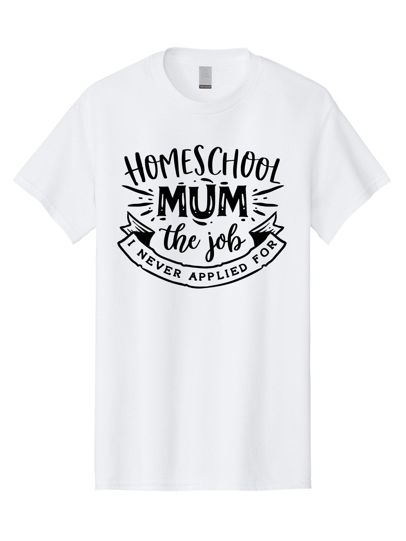Homeschool-Mum-The-Job-1 Men'S Graphic Tee, 100% Cotton, Comfortable Casual Summer Wear, Machine Washable, Homeschool Mom Quote, Inspirational Quote, Funny T-Shirt Design, Mom Life, Teaching At Home, Humorous Saying, Parenting Humor Aab397 8