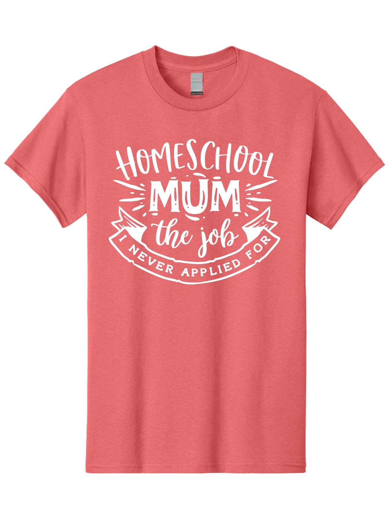 Homeschool-Mum-The-Job Men'S Graphic Tee, 100% Cotton, Comfortable Casual Summer Wear, Machine Washable, Homeschool Mom, Funny Quote, Humorous Design, Parenting Humor, Mom Life, Homeschooling, Parenting Quote, Mom Joke, Humorous Quote, Aab398 5