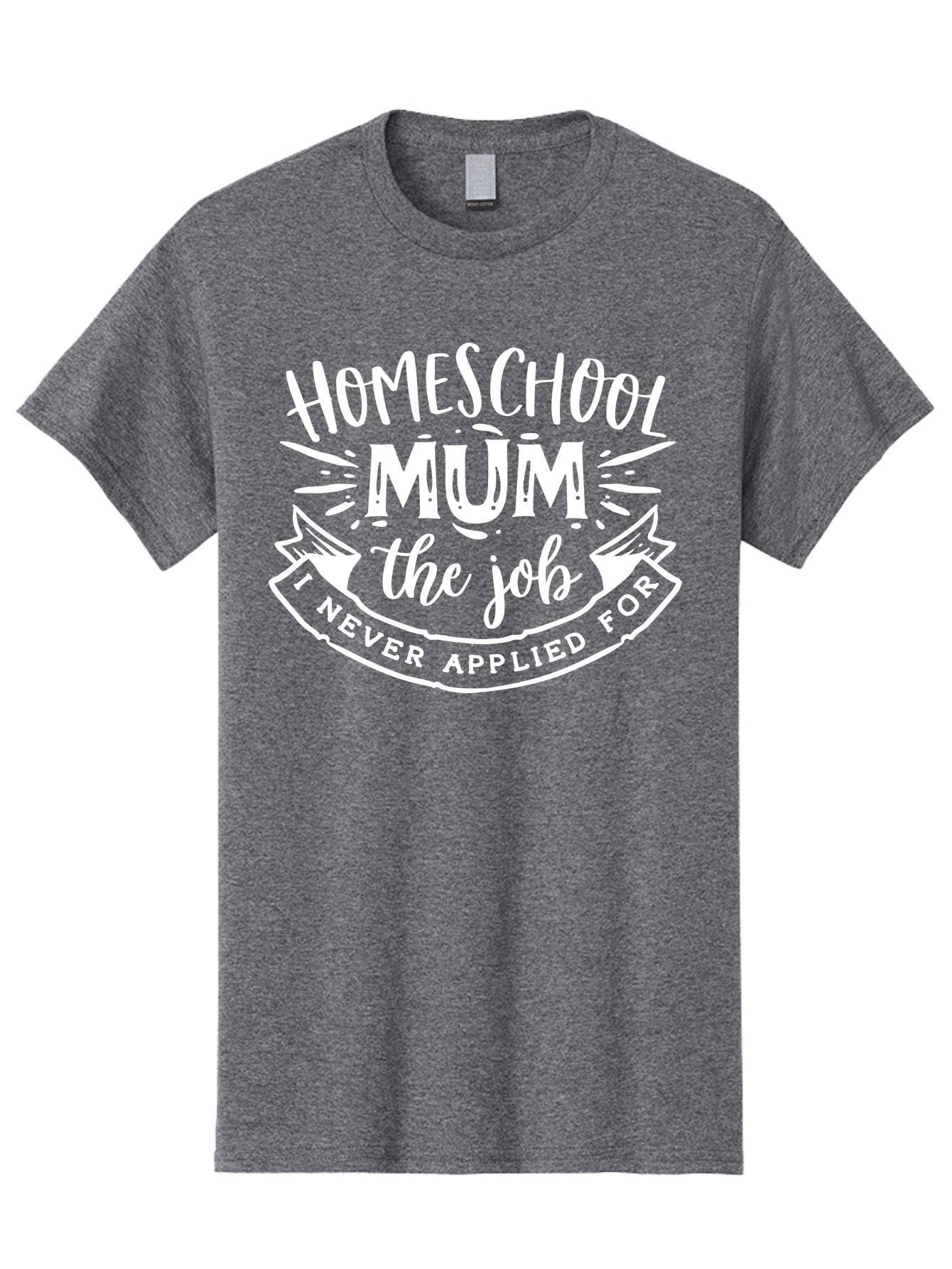 Homeschool-Mum-The-Job Men'S Graphic Tee, 100% Cotton, Comfortable Casual Summer Wear, Machine Washable, Homeschool Mom, Funny Quote, Humorous Design, Parenting Humor, Mom Life, Homeschooling, Parenting Quote, Mom Joke, Humorous Quote, Aab398 6