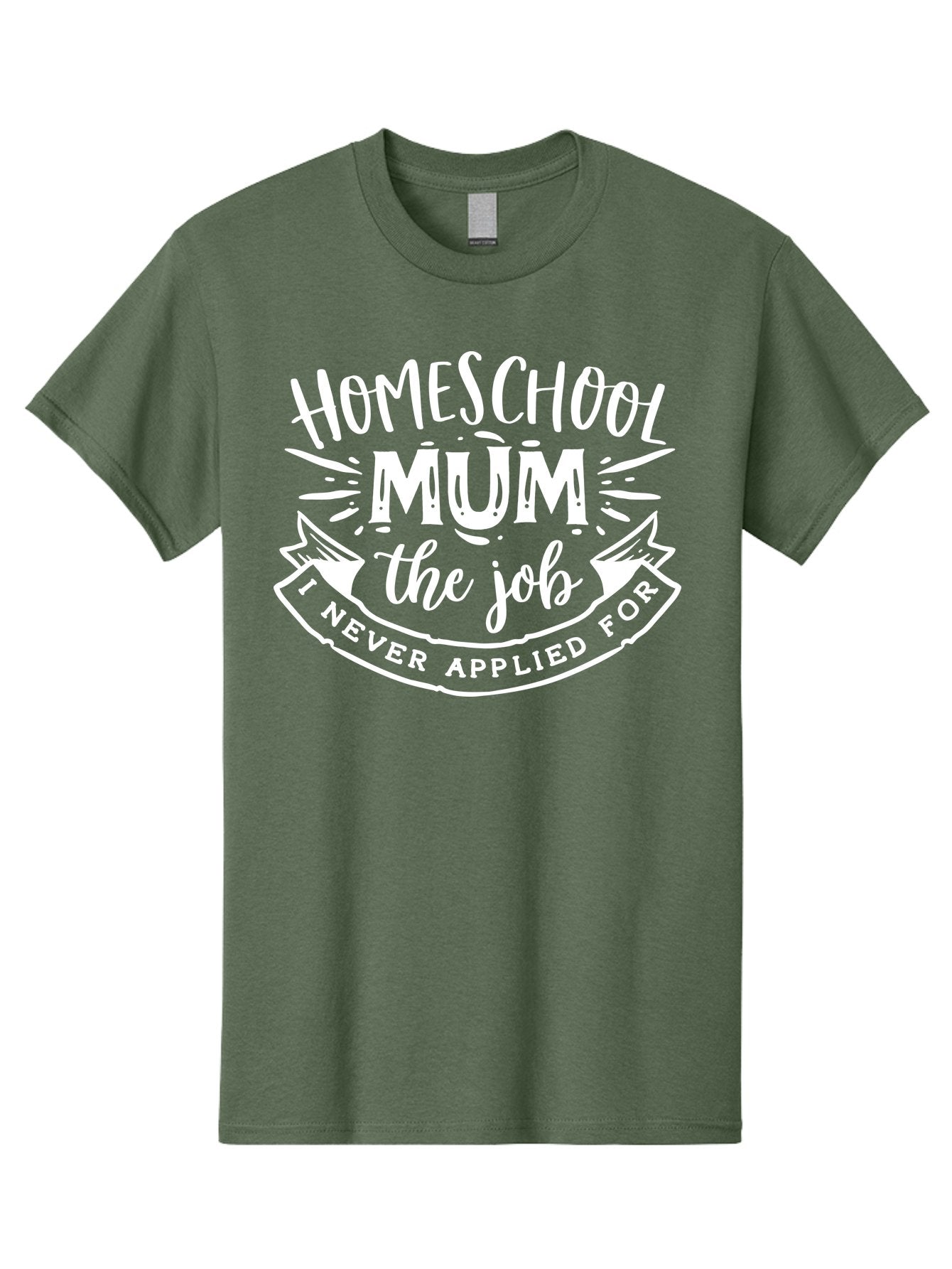 Homeschool-Mum-The-Job Men'S Graphic Tee, 100% Cotton, Comfortable Casual Summer Wear, Machine Washable, Homeschool Mom, Funny Quote, Humorous Design, Parenting Humor, Mom Life, Homeschooling, Parenting Quote, Mom Joke, Humorous Quote, Aab398 4