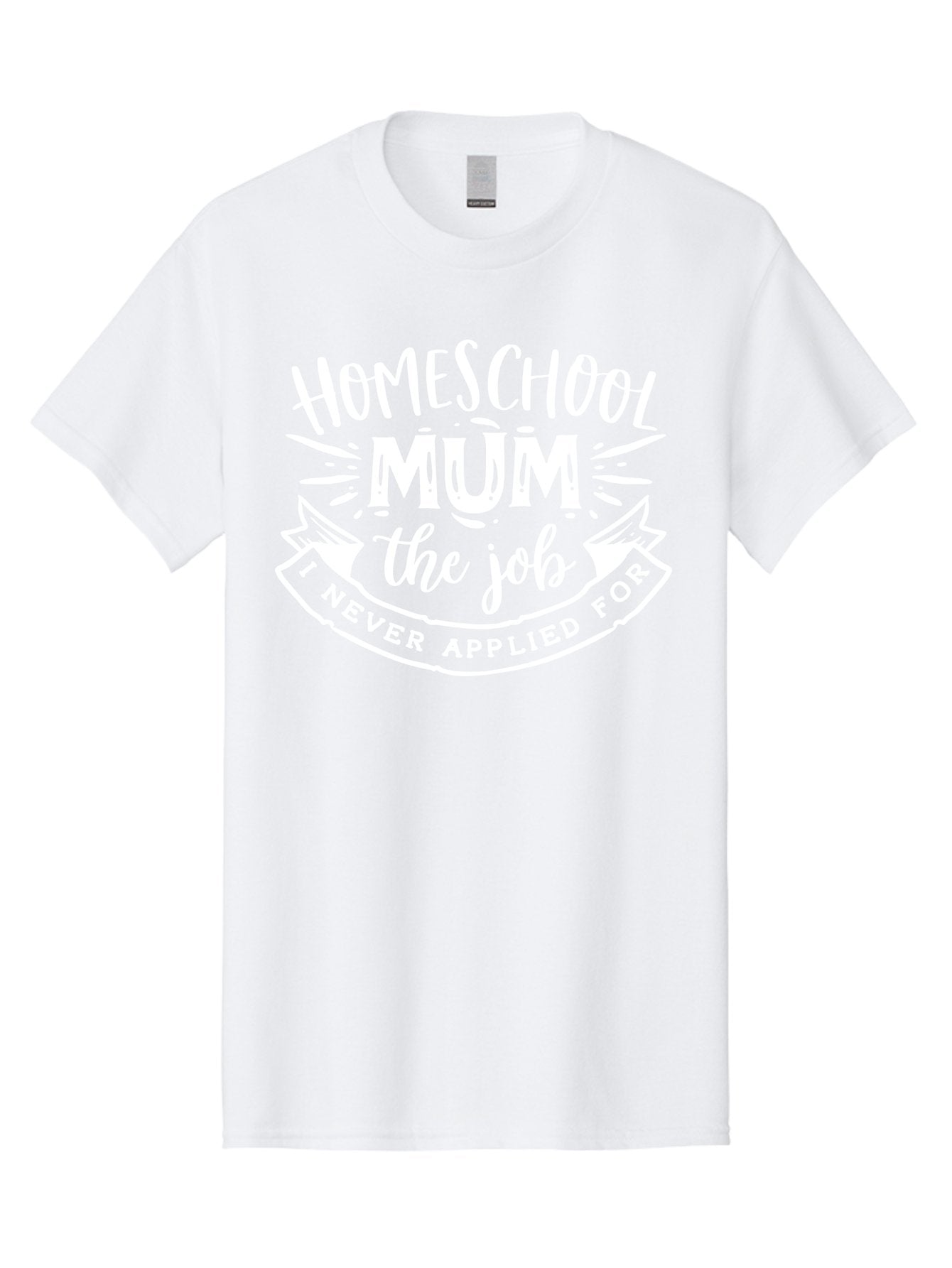 Homeschool-Mum-The-Job Men'S Graphic Tee, 100% Cotton, Comfortable Casual Summer Wear, Machine Washable, Homeschool Mom, Funny Quote, Humorous Design, Parenting Humor, Mom Life, Homeschooling, Parenting Quote, Mom Joke, Humorous Quote, Aab398