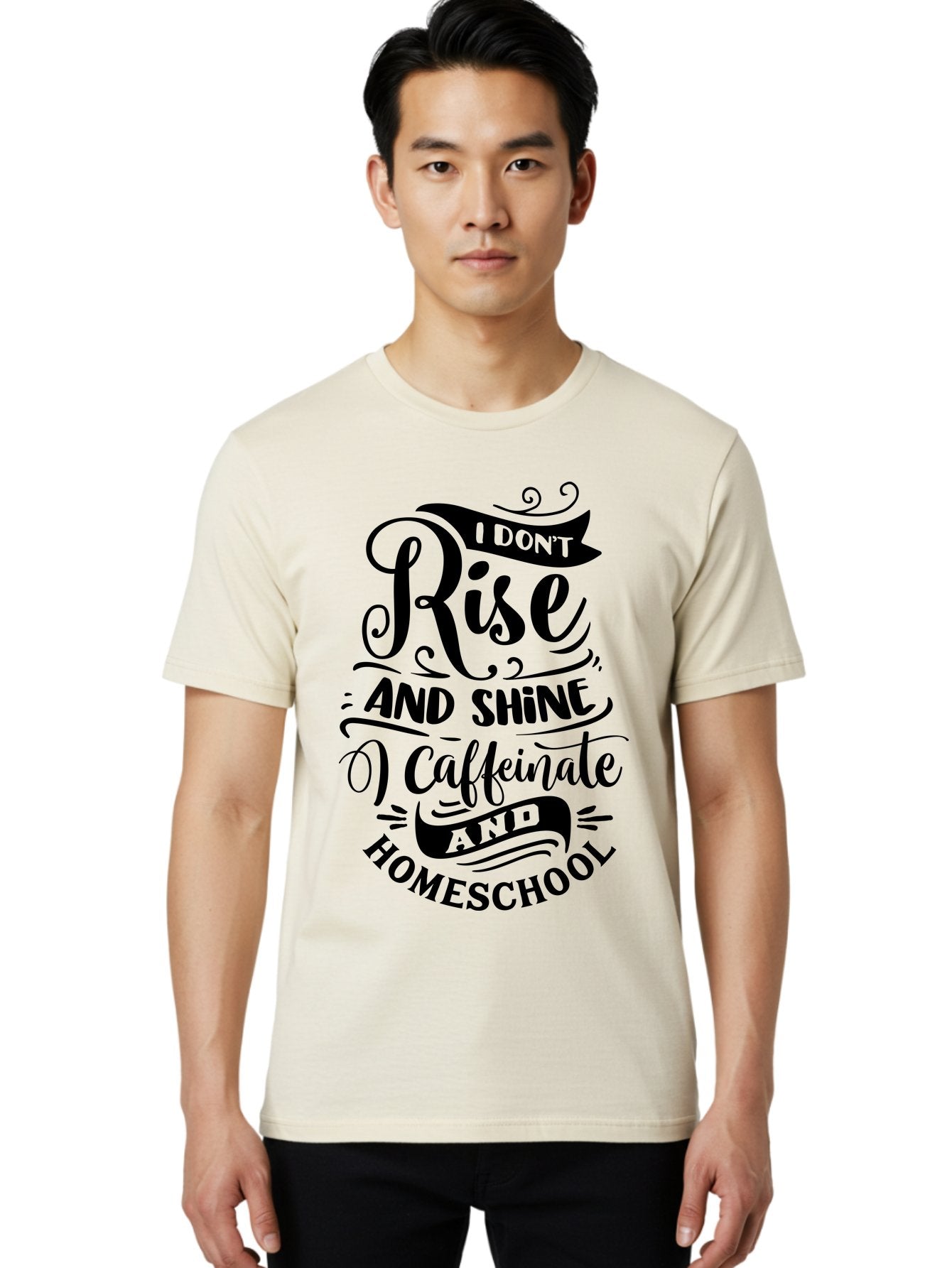I-Don-T-Rise-And-Shine-Caffeinate-And-Homeschool Men'S Graphic Tee, 100% Cotton, Comfortable Casual Summer Wear, Machine Washable, Homeschooling Quote, Inspirational Quote, Coffee Humor, Parenting Quote, Funny Homeschooling, Aab401 16