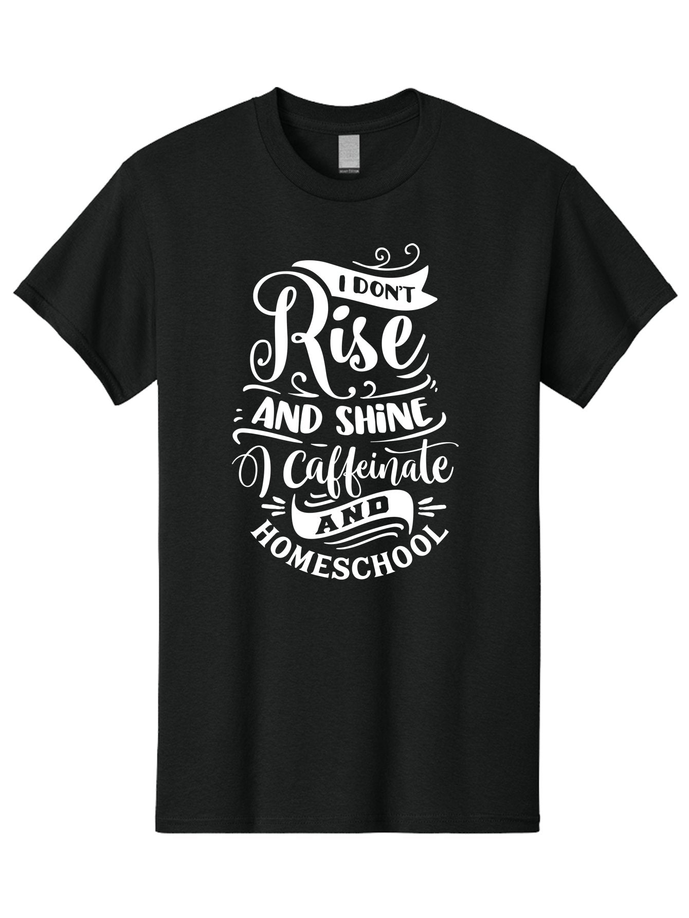 I-Don-T-Rise-And-Shine-I-Caffeinate-And-Homeschool Men'S Graphic Tee, 100% Cotton, Comfortable Casual Summer Wear, Machine Washable, Homeschooling Humor, Funny Homeschool Quotes, Coffee Fueled, Caffeinated Homeschooler, Parenting Memes, Aab402 4
