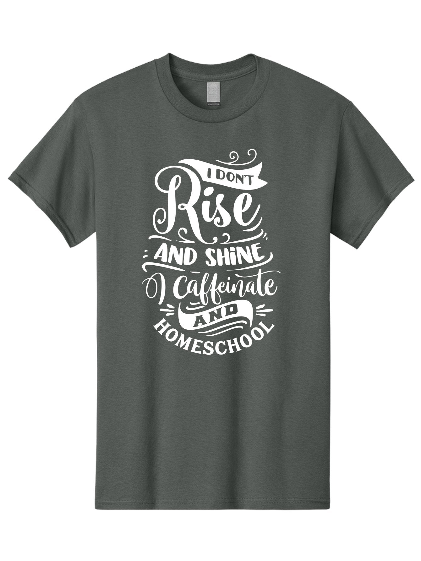 I-Don-T-Rise-And-Shine-I-Caffeinate-And-Homeschool Men'S Graphic Tee, 100% Cotton, Comfortable Casual Summer Wear, Machine Washable, Homeschooling Humor, Funny Homeschool Quotes, Coffee Fueled, Caffeinated Homeschooler, Parenting Memes, Aab402 8