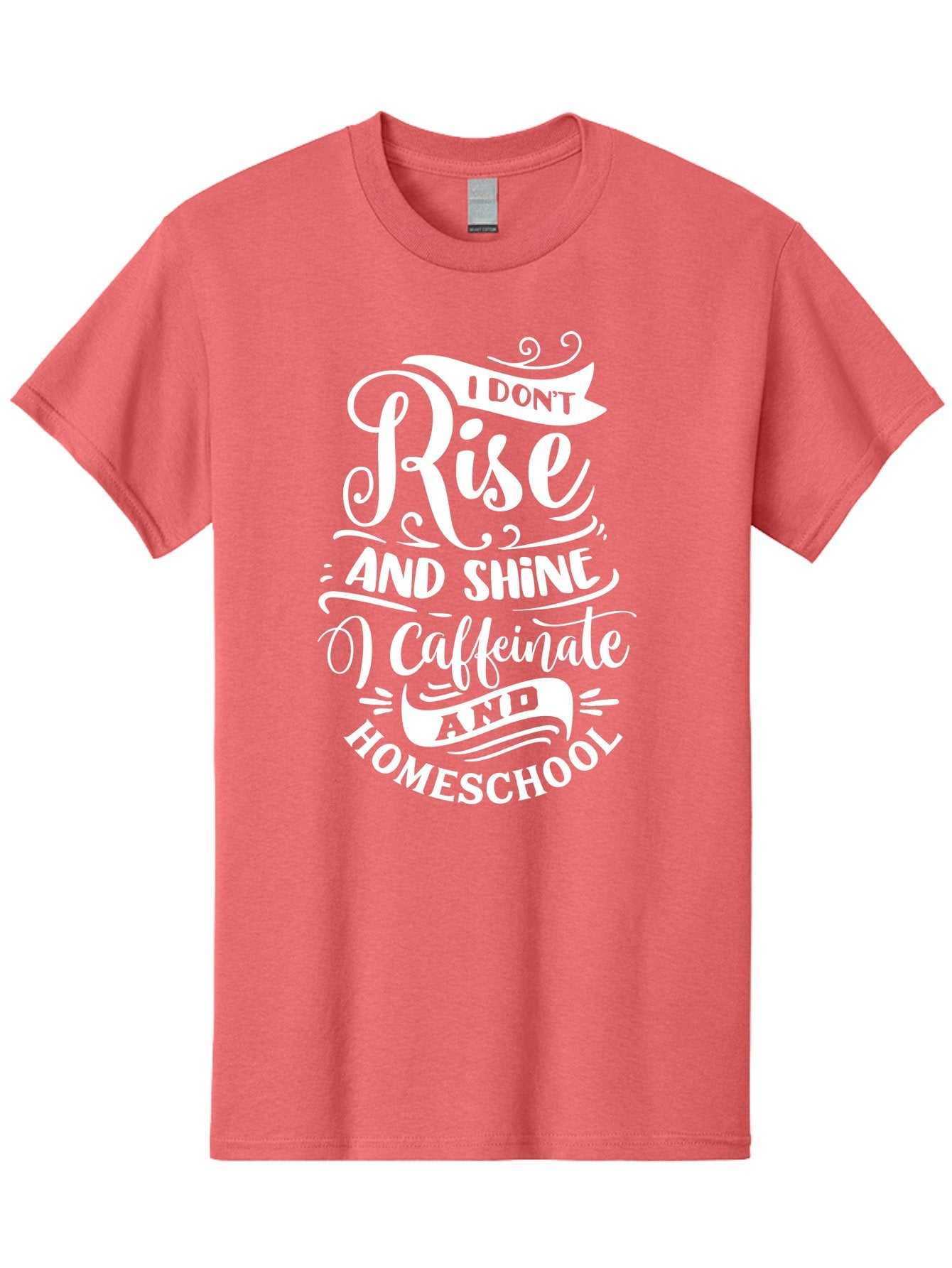 I-Don-T-Rise-And-Shine-I-Caffeinate-And-Homeschool Men'S Graphic Tee, 100% Cotton, Comfortable Casual Summer Wear, Machine Washable, Homeschooling Humor, Funny Homeschool Quotes, Coffee Fueled, Caffeinated Homeschooler, Parenting Memes, Aab402 12