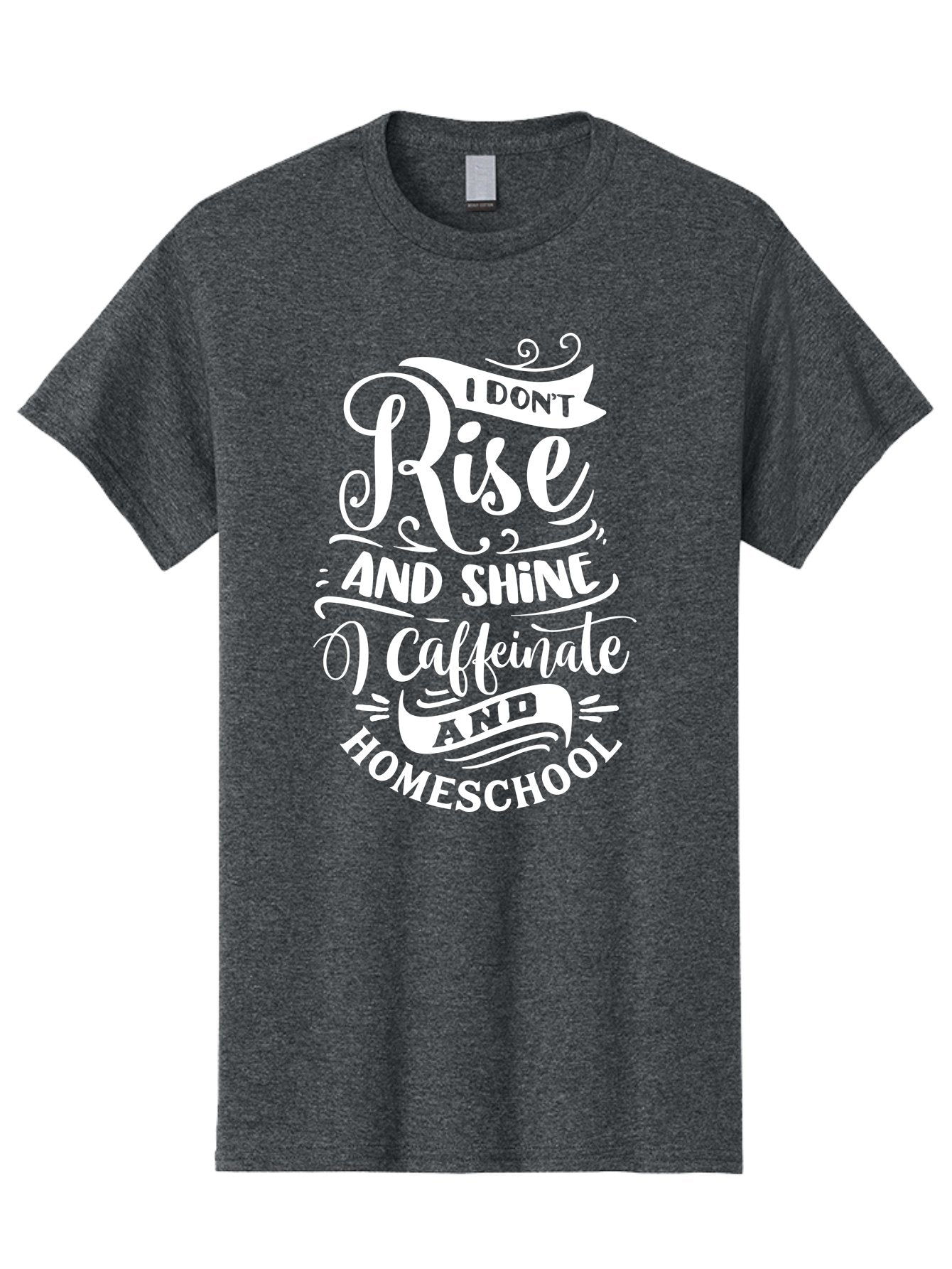 I-Don-T-Rise-And-Shine-I-Caffeinate-And-Homeschool Men'S Graphic Tee, 100% Cotton, Comfortable Casual Summer Wear, Machine Washable, Homeschooling Humor, Funny Homeschool Quotes, Coffee Fueled, Caffeinated Homeschooler, Parenting Memes, Aab402 14