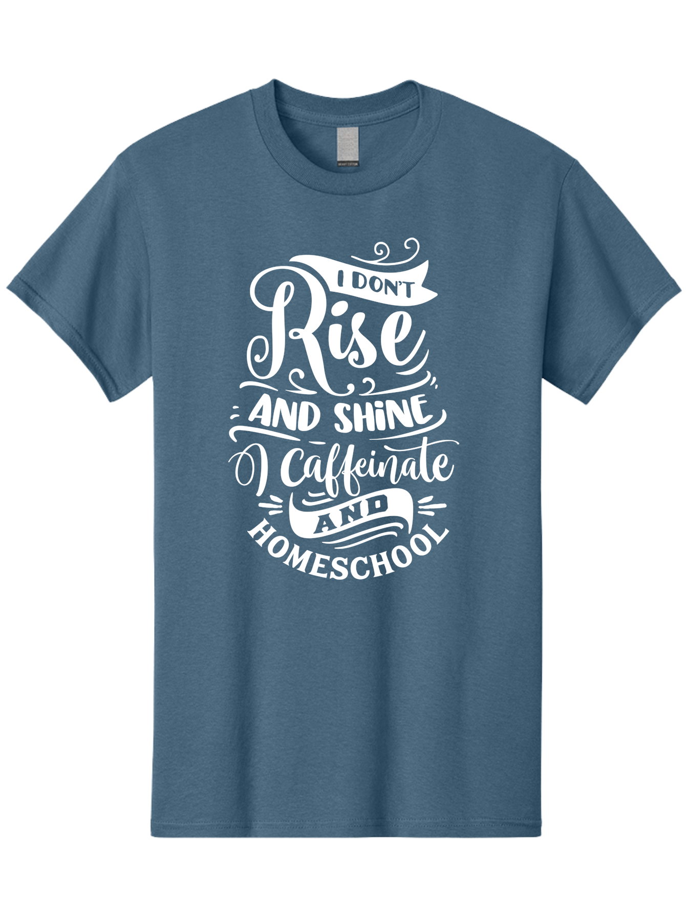 I-Don-T-Rise-And-Shine-I-Caffeinate-And-Homeschool Men'S Graphic Tee, 100% Cotton, Comfortable Casual Summer Wear, Machine Washable, Homeschooling Humor, Funny Homeschool Quotes, Coffee Fueled, Caffeinated Homeschooler, Parenting Memes, Aab402 25