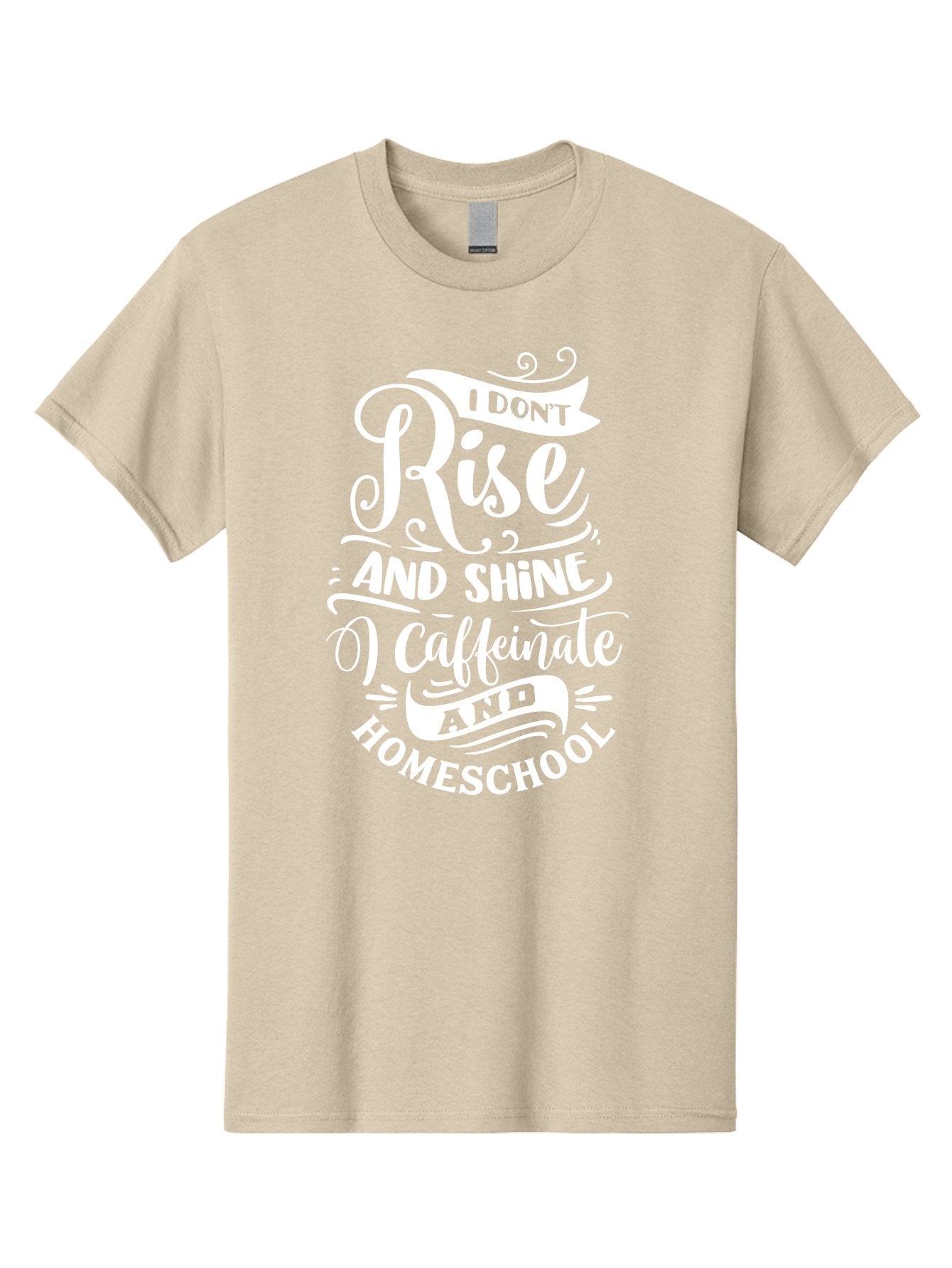 I-Don-T-Rise-And-Shine-I-Caffeinate-And-Homeschool Men'S Graphic Tee, 100% Cotton, Comfortable Casual Summer Wear, Machine Washable, Homeschooling Humor, Funny Homeschool Quotes, Coffee Fueled, Caffeinated Homeschooler, Parenting Memes, Aab402 11