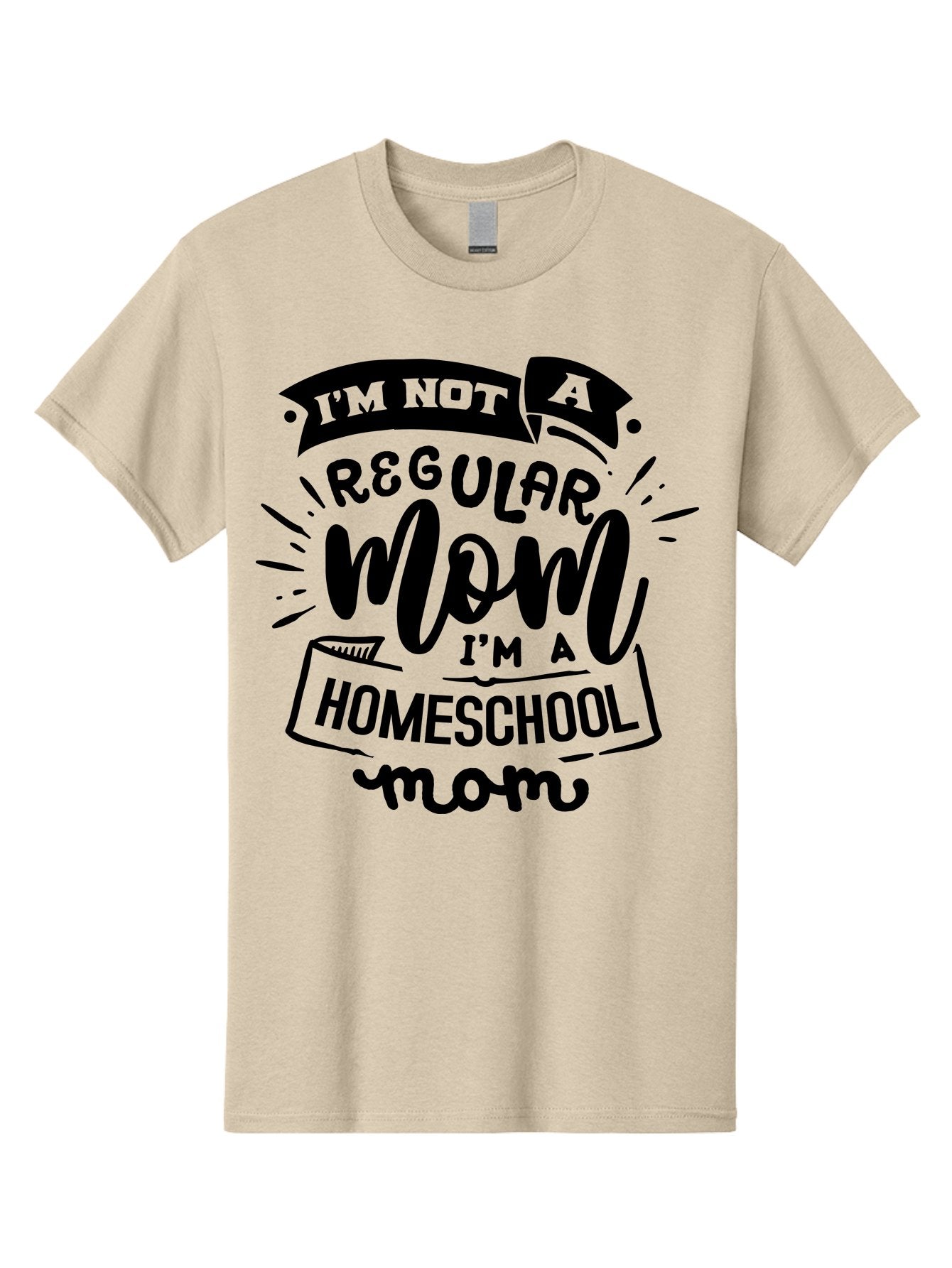 I-M-Not-A-Regular-Mom-I-M-A-Homeschool-Mom-1 Men'S Graphic Tee, 100% Cotton, Comfortable Casual Summer Wear, Machine Washable, Homeschool Mom, Proud Mom, Alternative Education, Parenting Quote, Inspirational Quote, Mom Life, Homeschooling, Aab403 9