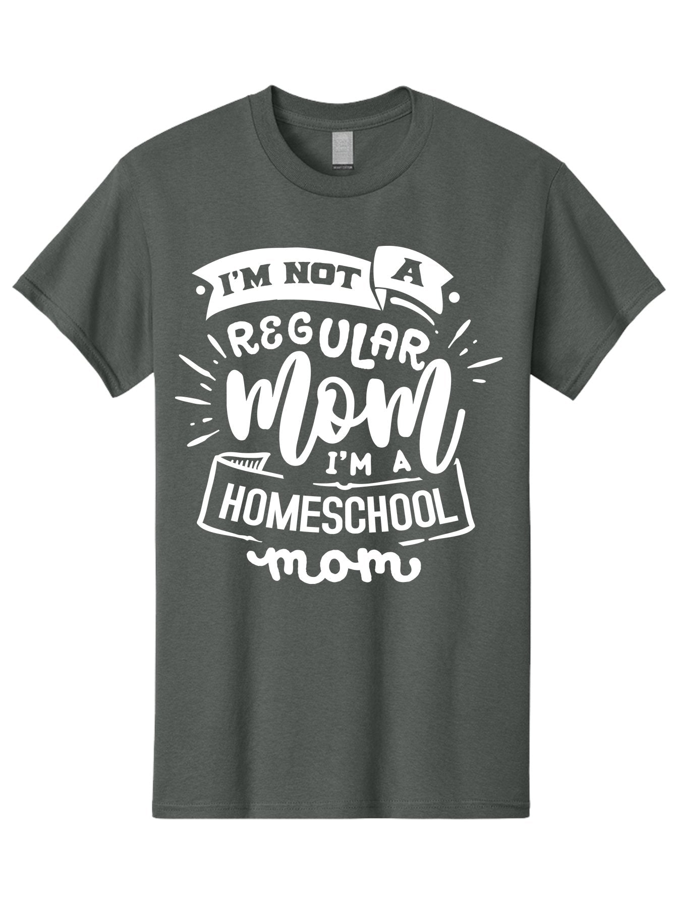 I-M-Not-A-Regular-Mom-I-M-A-Homeschool-Mom Men'S Graphic Tee, 100% Cotton, Comfortable Casual Summer Wear, Machine Washable, Homeschool Mom, Proud Parent, Alternative Education, Dedicated Mother, Homeschooling Lifestyle, Mom Quotes, Aab404 13