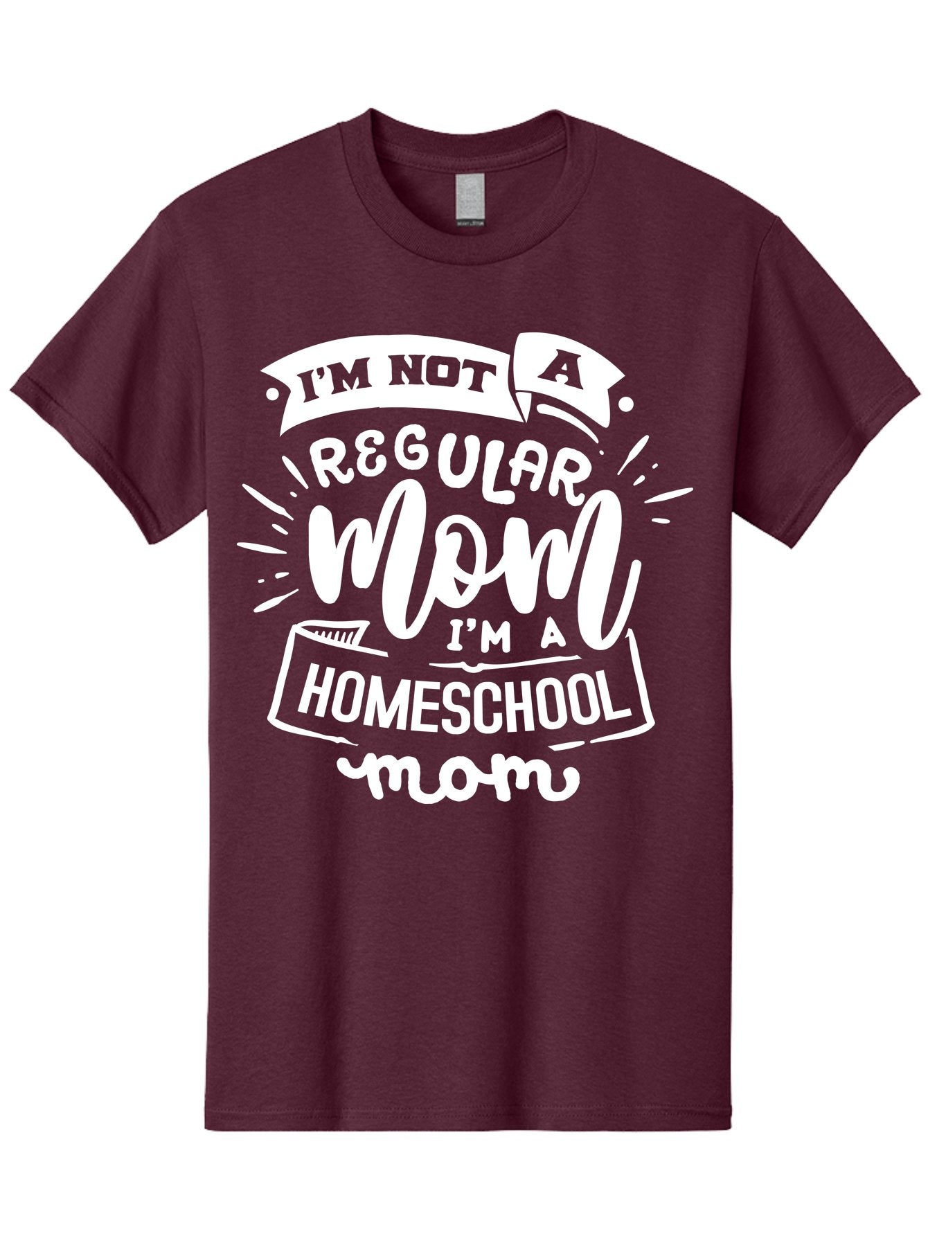 I-M-Not-A-Regular-Mom-I-M-A-Homeschool-Mom Men'S Graphic Tee, 100% Cotton, Comfortable Casual Summer Wear, Machine Washable, Homeschool Mom, Proud Parent, Alternative Education, Dedicated Mother, Homeschooling Lifestyle, Mom Quotes, Aab404 15