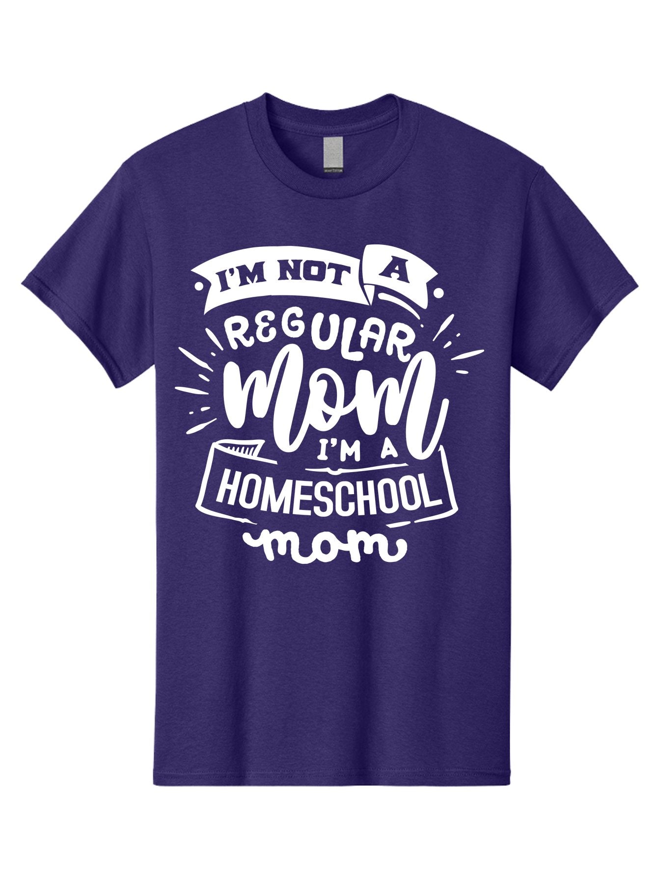 I-M-Not-A-Regular-Mom-I-M-A-Homeschool-Mom Men'S Graphic Tee, 100% Cotton, Comfortable Casual Summer Wear, Machine Washable, Homeschool Mom, Proud Parent, Alternative Education, Dedicated Mother, Homeschooling Lifestyle, Mom Quotes, Aab404 3