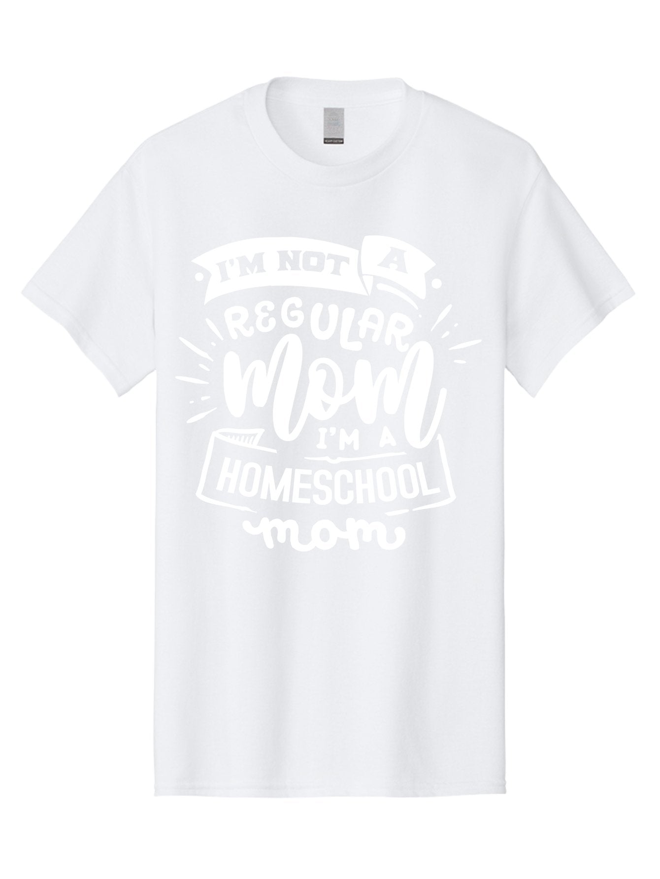 I-M-Not-A-Regular-Mom-I-M-A-Homeschool-Mom Men'S Graphic Tee, 100% Cotton, Comfortable Casual Summer Wear, Machine Washable, Homeschool Mom, Proud Parent, Alternative Education, Dedicated Mother, Homeschooling Lifestyle, Mom Quotes, Aab404 6